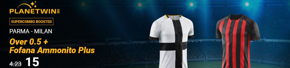 quota maggiorata parma milan planetwin365