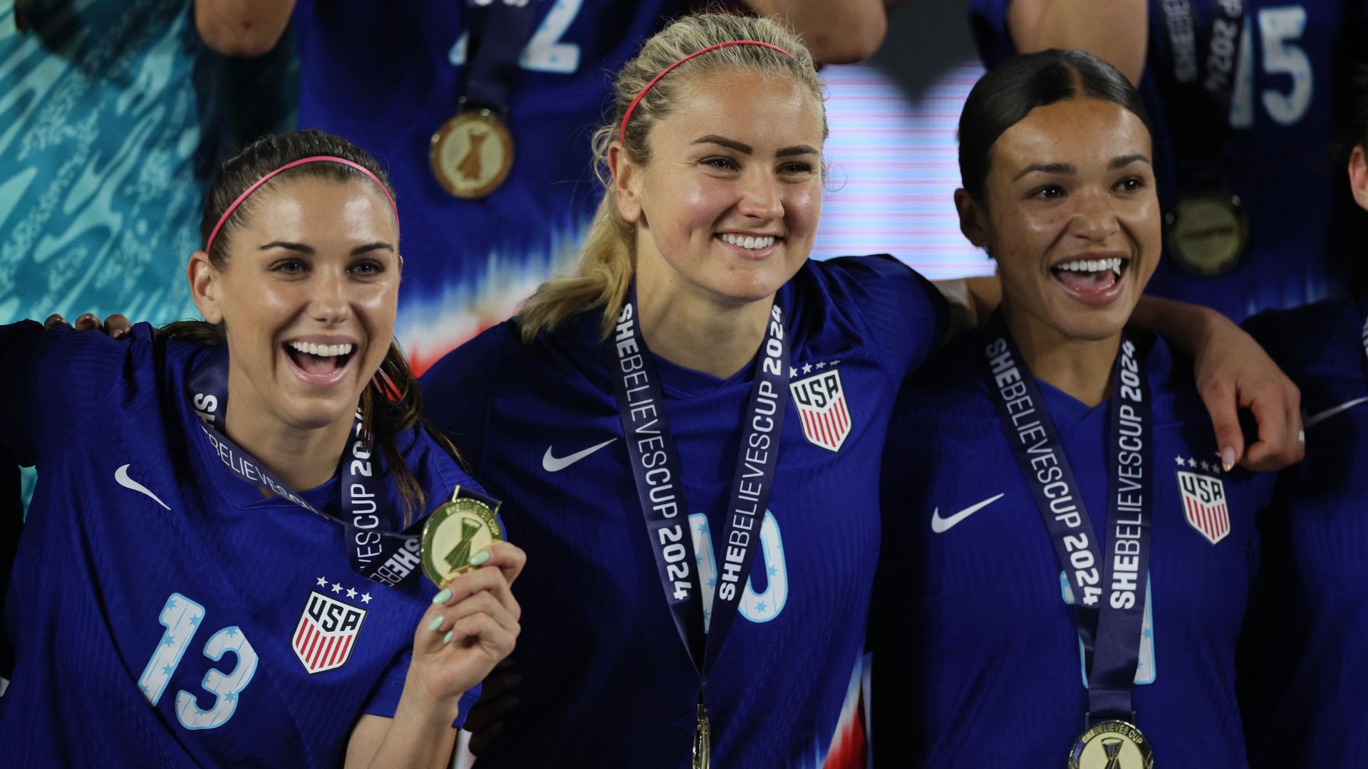 SheBelieves Cup USWNT 2024 Alex Morgan Lindsey Horan Sophia Smith