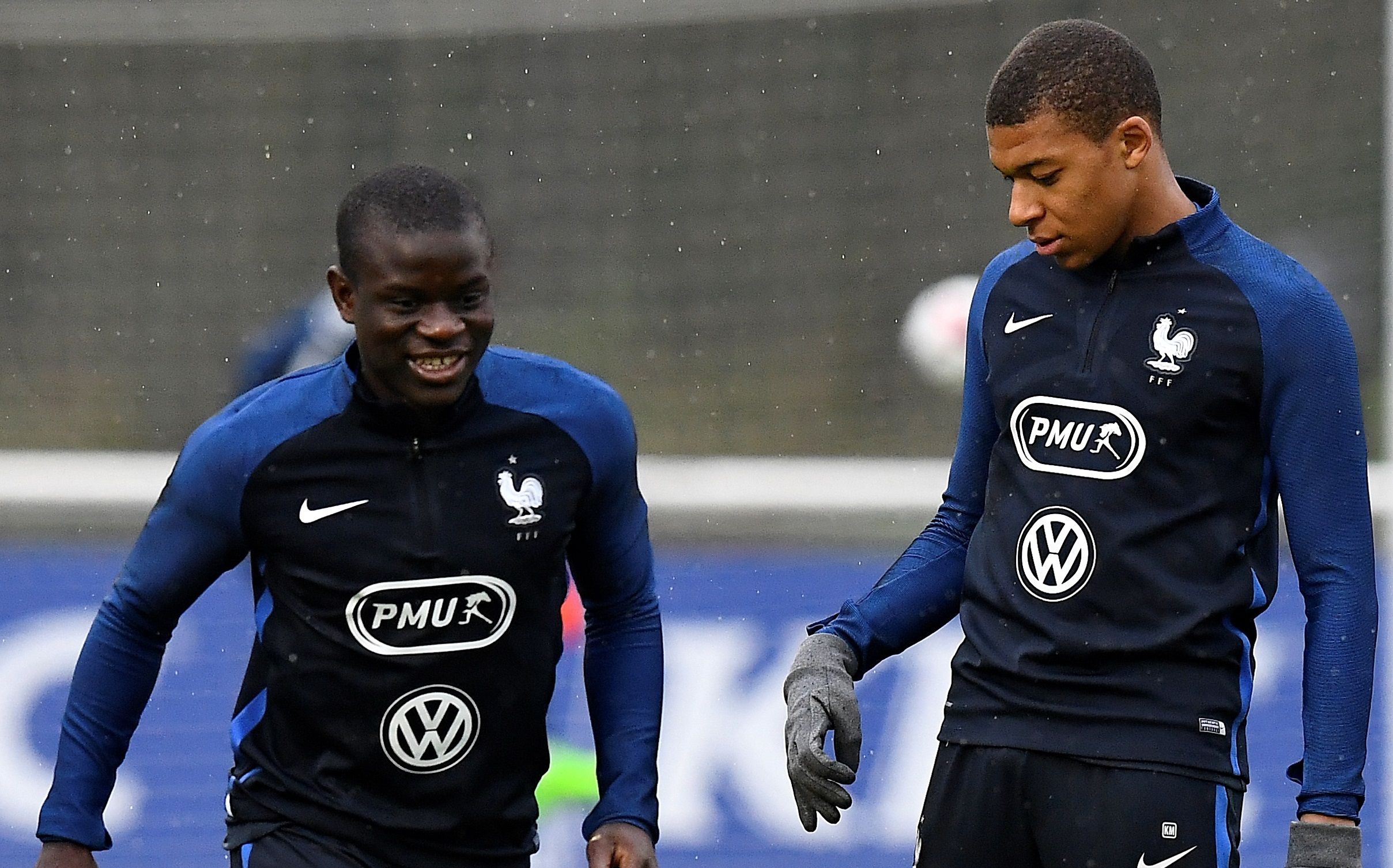N'golo Kante & Kylian Mbappe