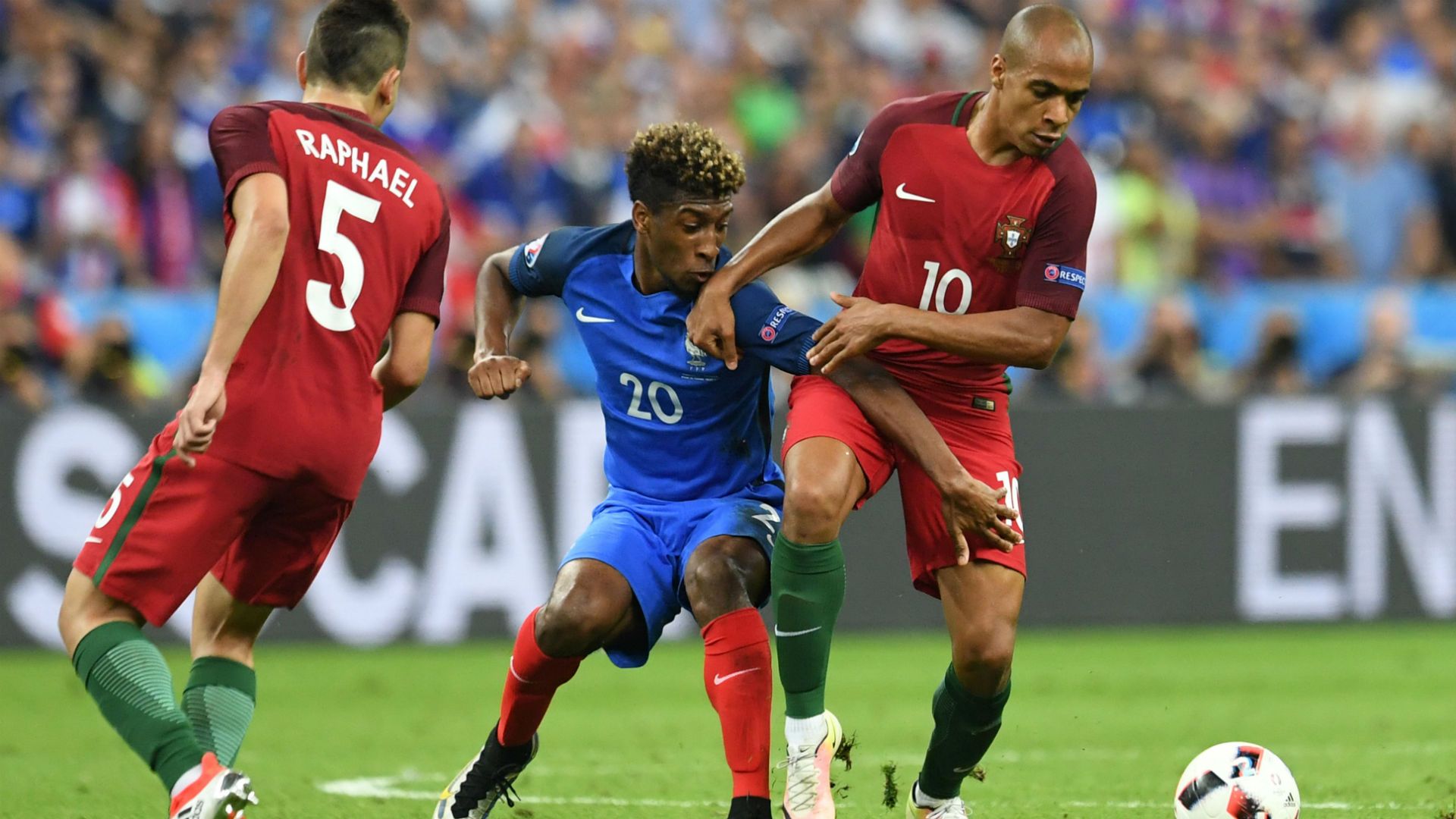 Kingsley Coman Joao Mario Portugal France UEFA Euro 10072016