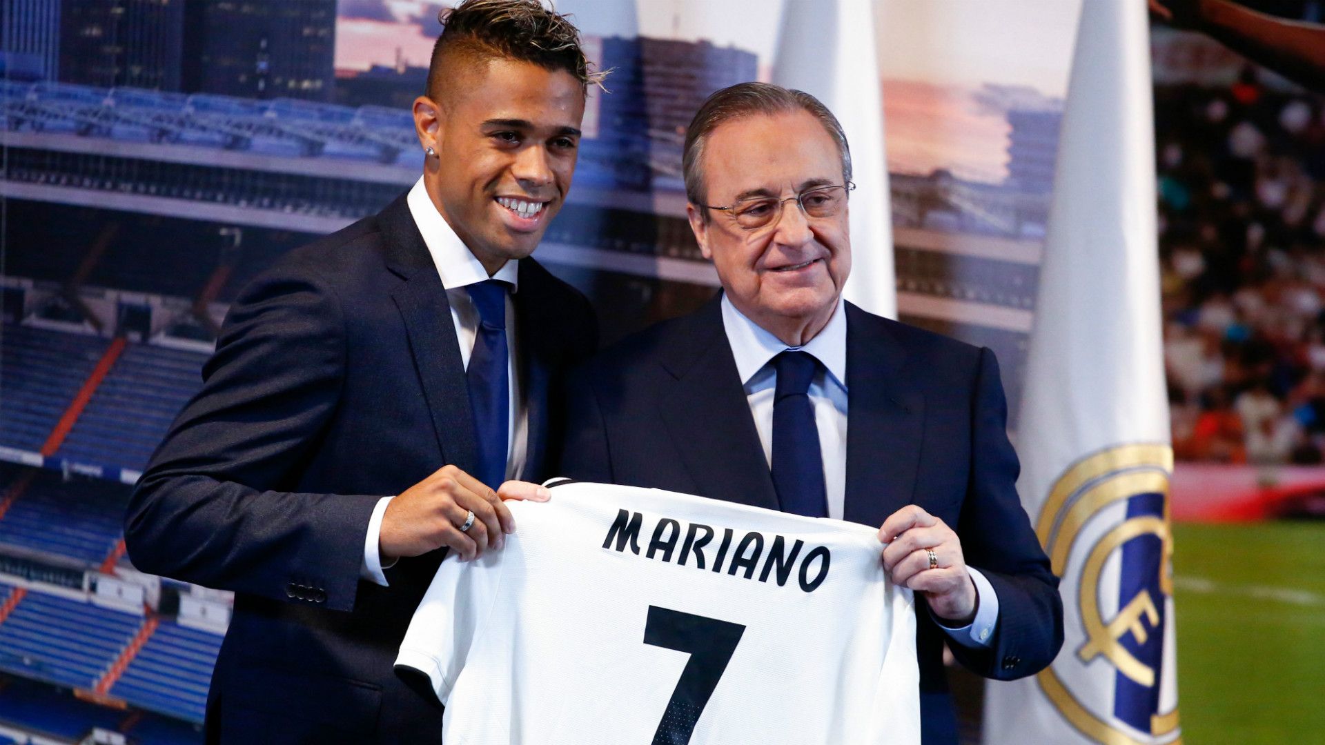 Mariano Diaz Florentino Perez Real Madrid unveiling