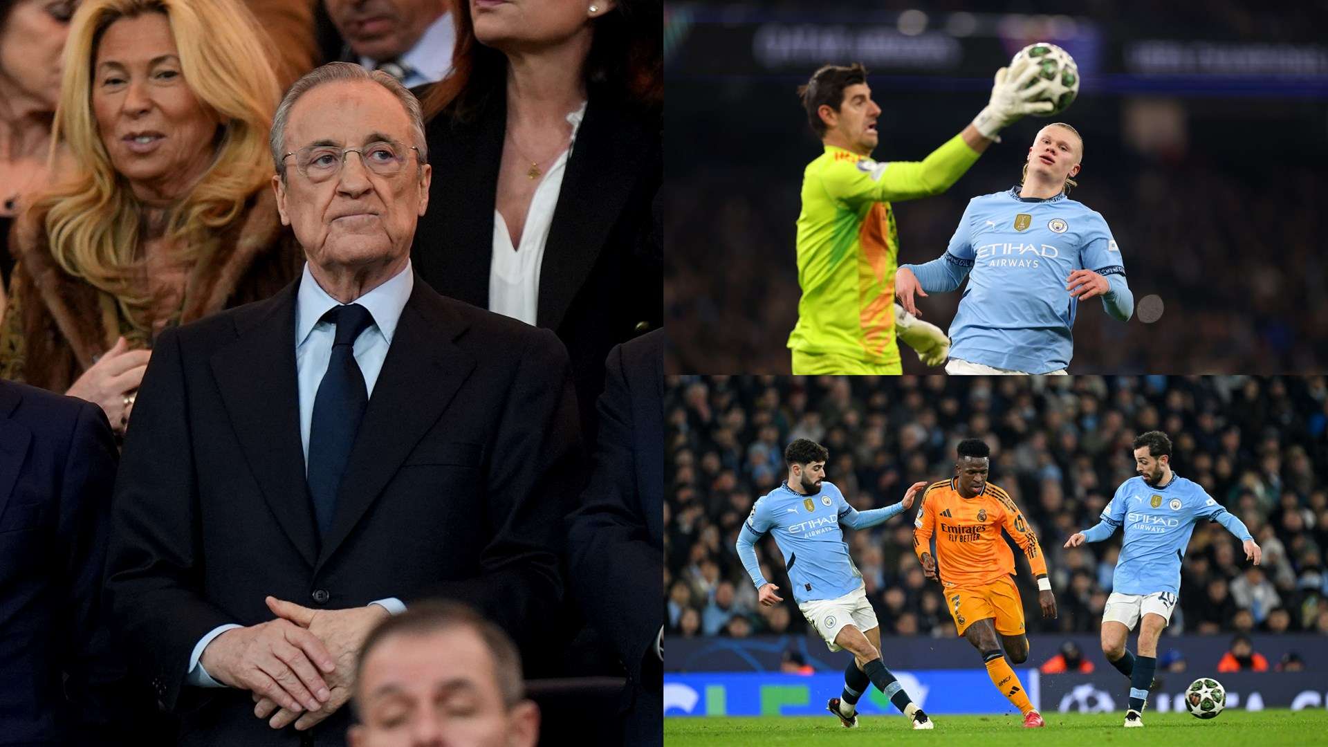 Florentino Perez Vinicius Real Madrid Haaland Man City UCL 2024-2025