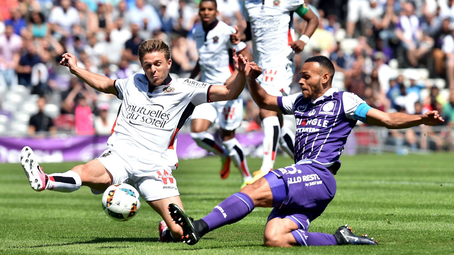 Martin Braithwate Remi Walter Toulouse Nice Ligue 1 23042017