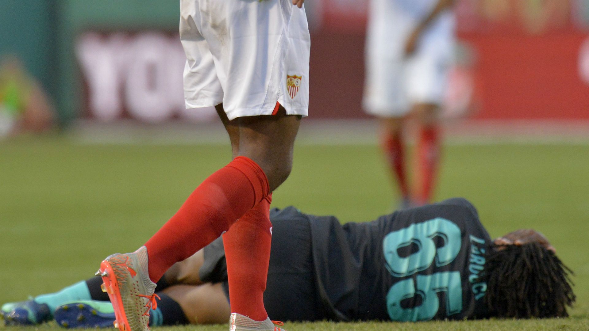 Yasser Larouci injured Liverpool Sevilla