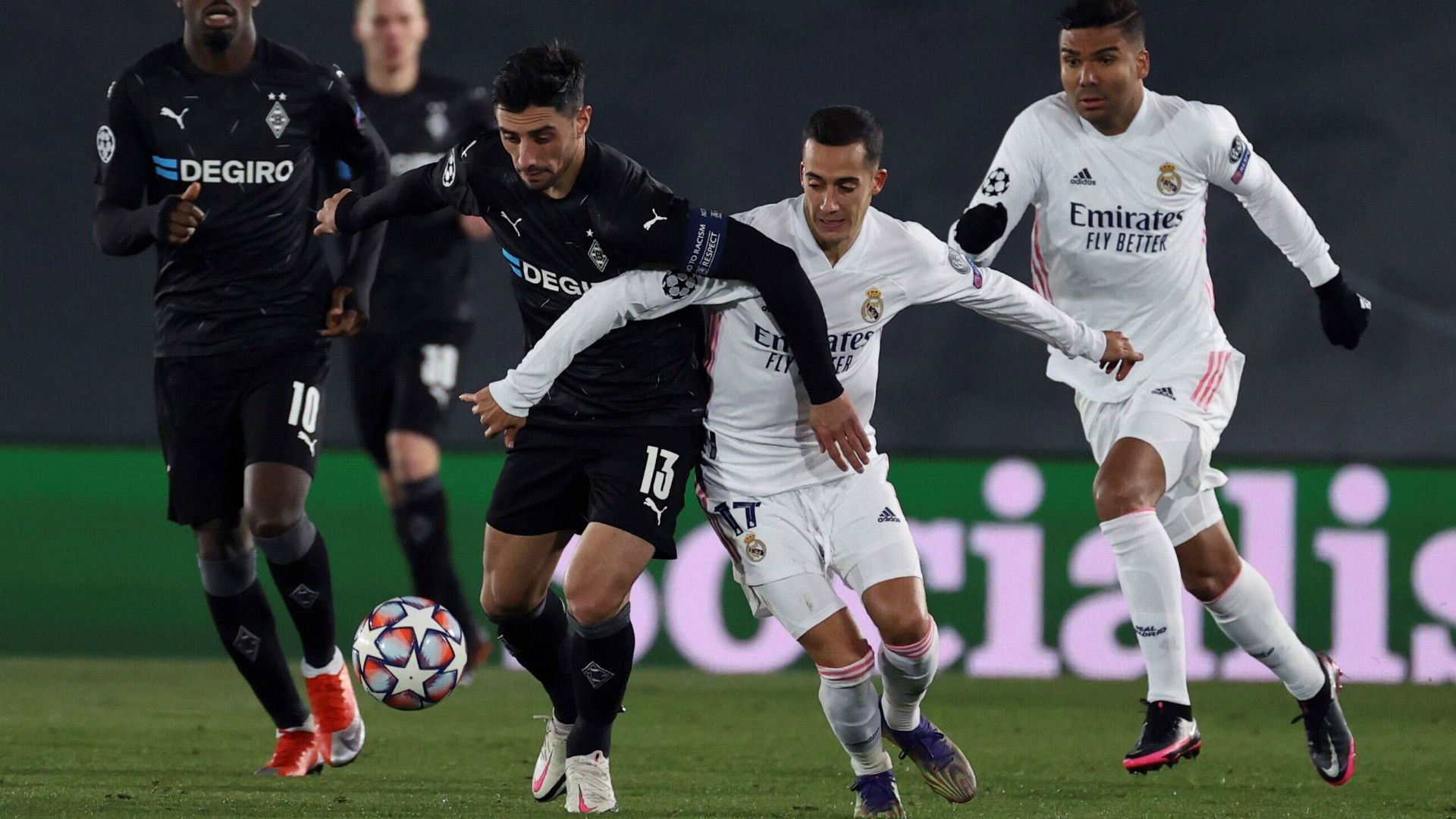 GERMANY ONLY: LARS STINDL BORUSSIA MÖNCHENGLADBACH LUCAS VAZQUEZ REAL MADRID CHAMPIONS LEAGUE 09122020