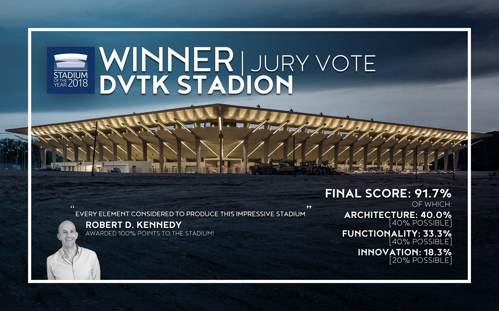 Diósgyőr stadion elismerés