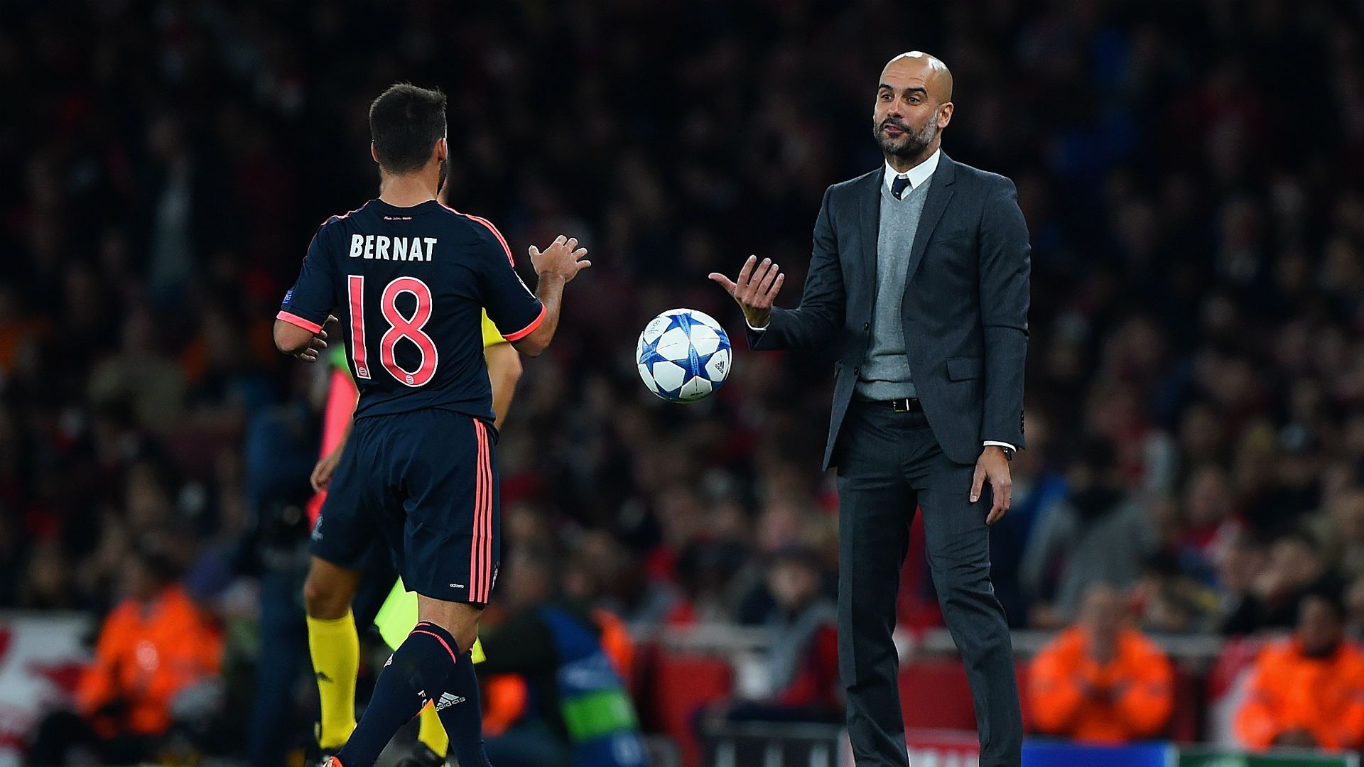Juan Bernat & Pep Guardiola