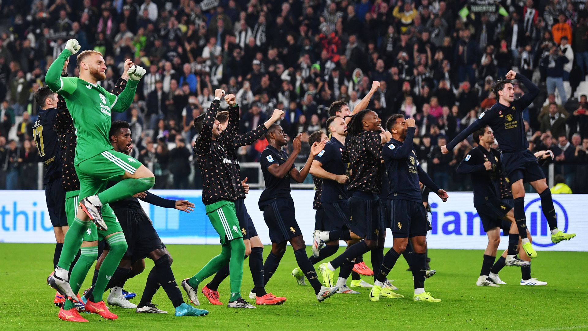Juventus players celebrating