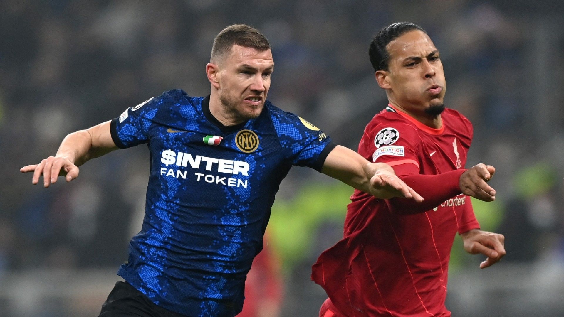 Van Dijk Dzeko Liverpool Inter 2022