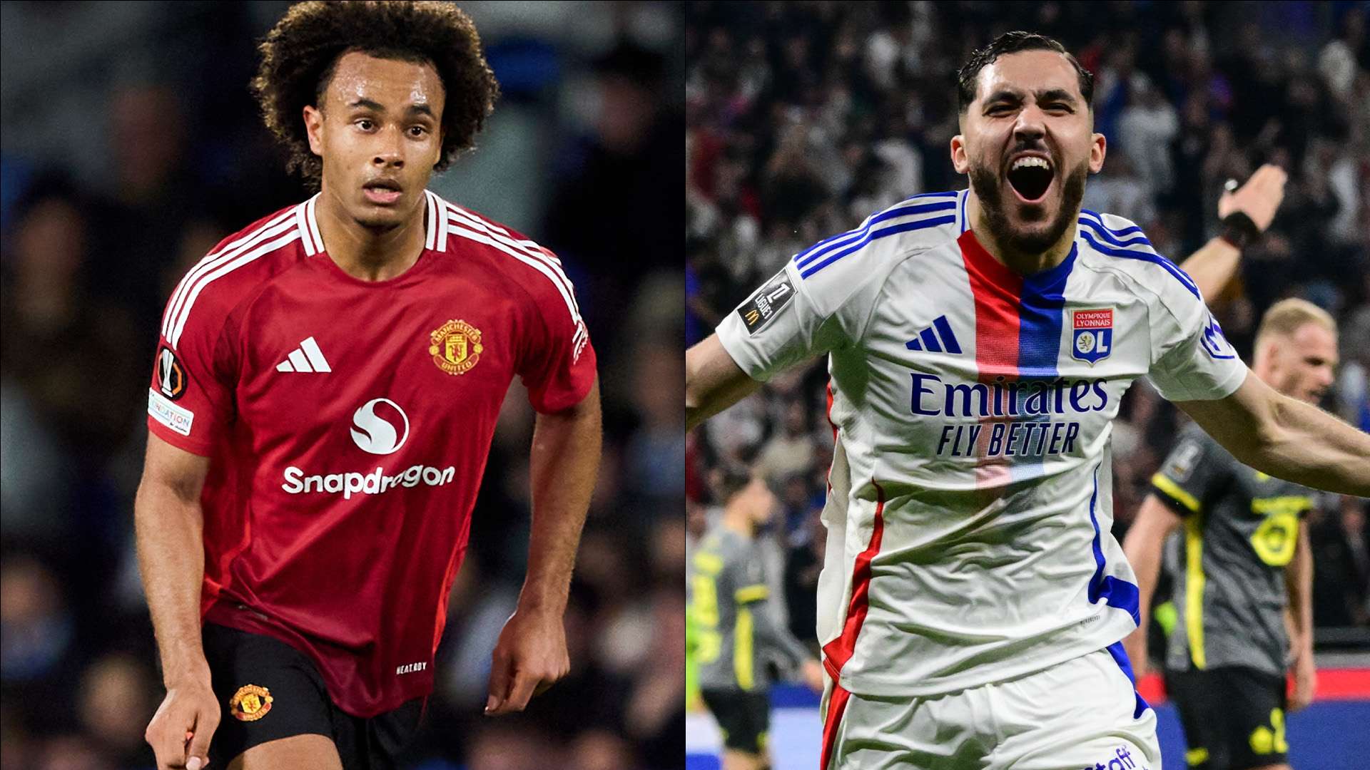 Joshua Zirkzee Man Utd Rayan Cherki Lyon
