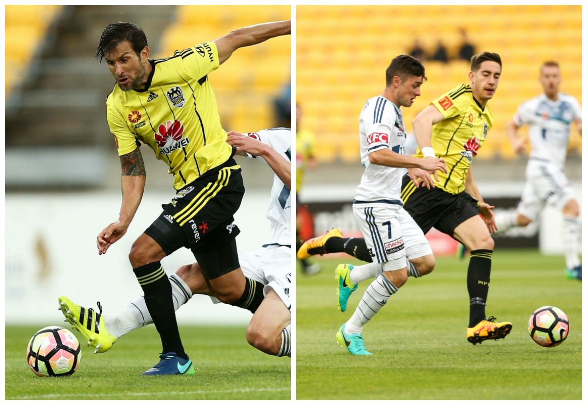Vince Lia Alex Rodriguez Wellington Phoenix v Melbourne Victory A-League 17012017