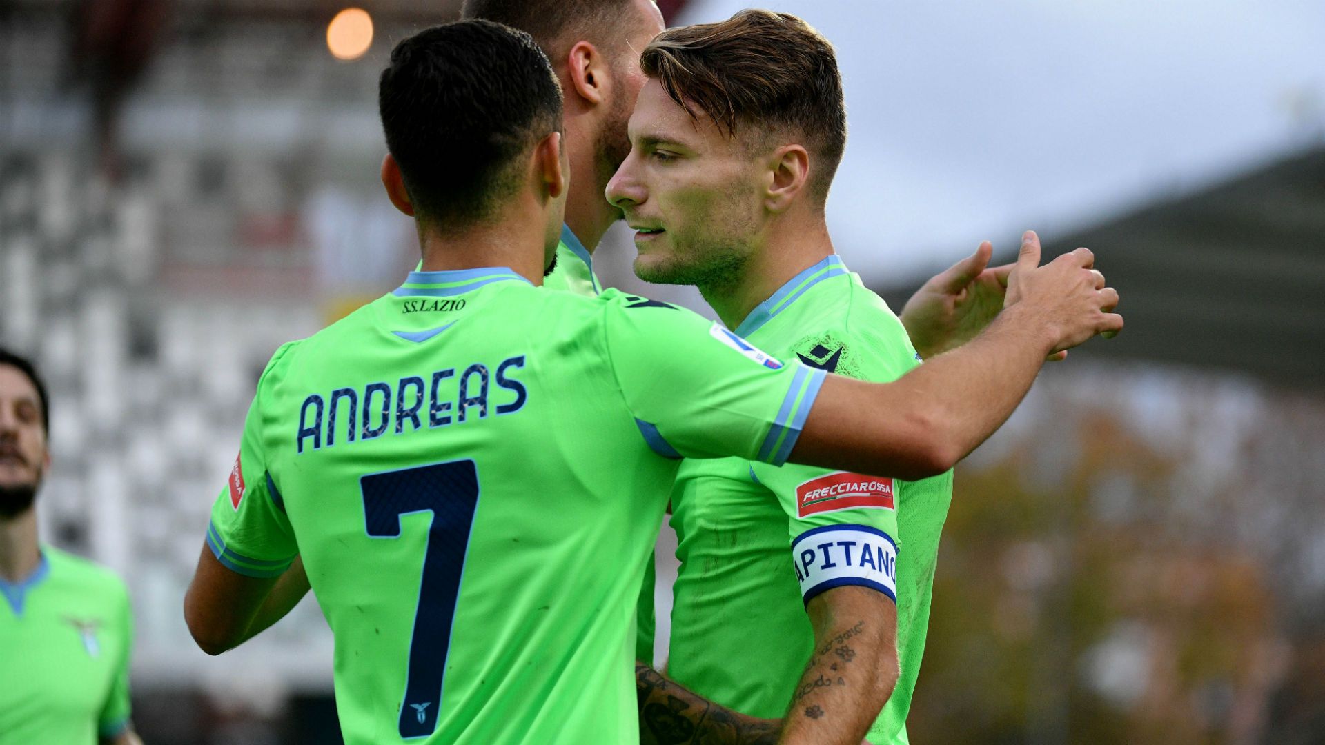 Immobile celebrating Spezia Lazio Serie A