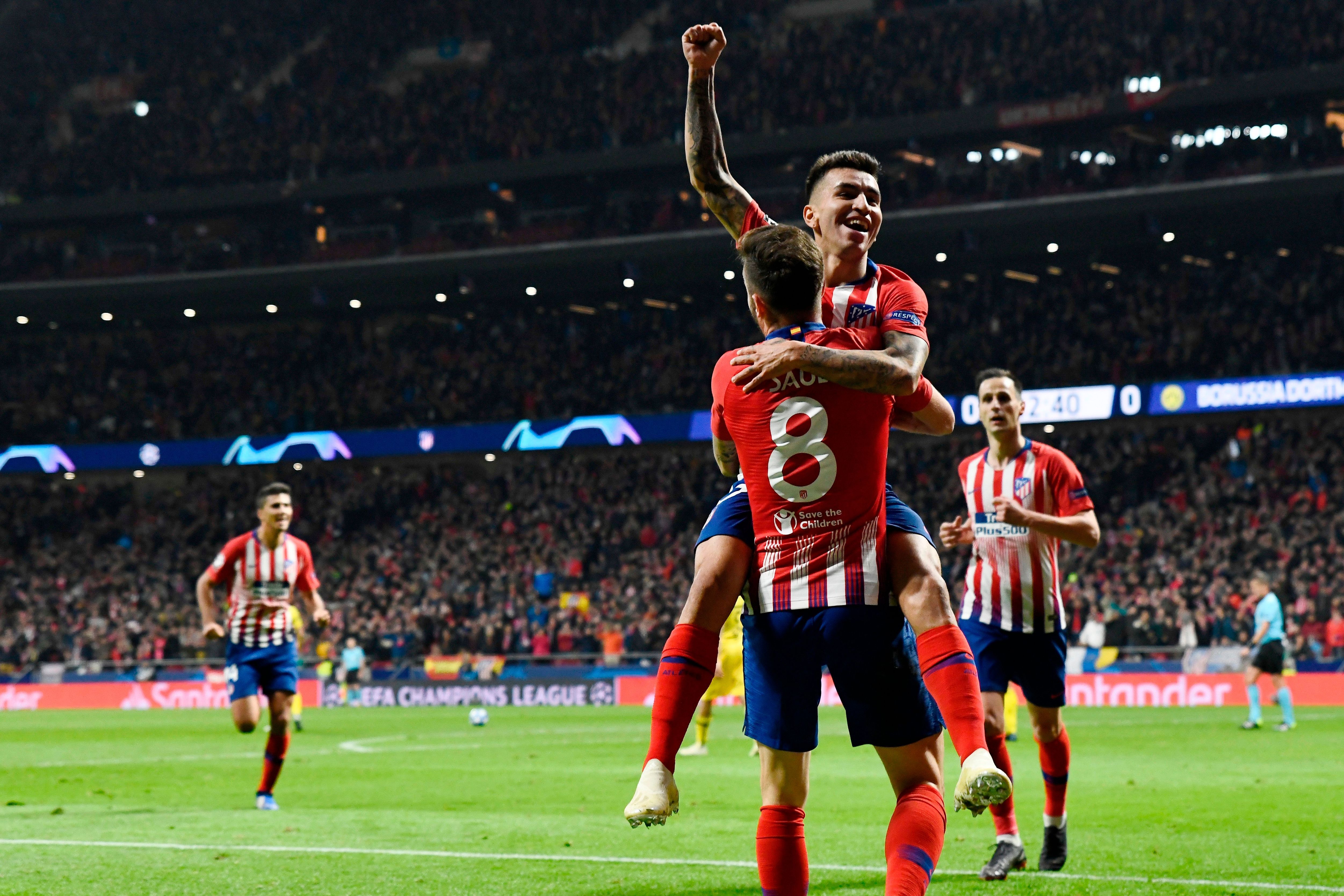 CORREA SAUL ÑIGUEZ ATLETICO MADRID BORUSSIA DORTMUND CHAMPIONS LEAGUE
