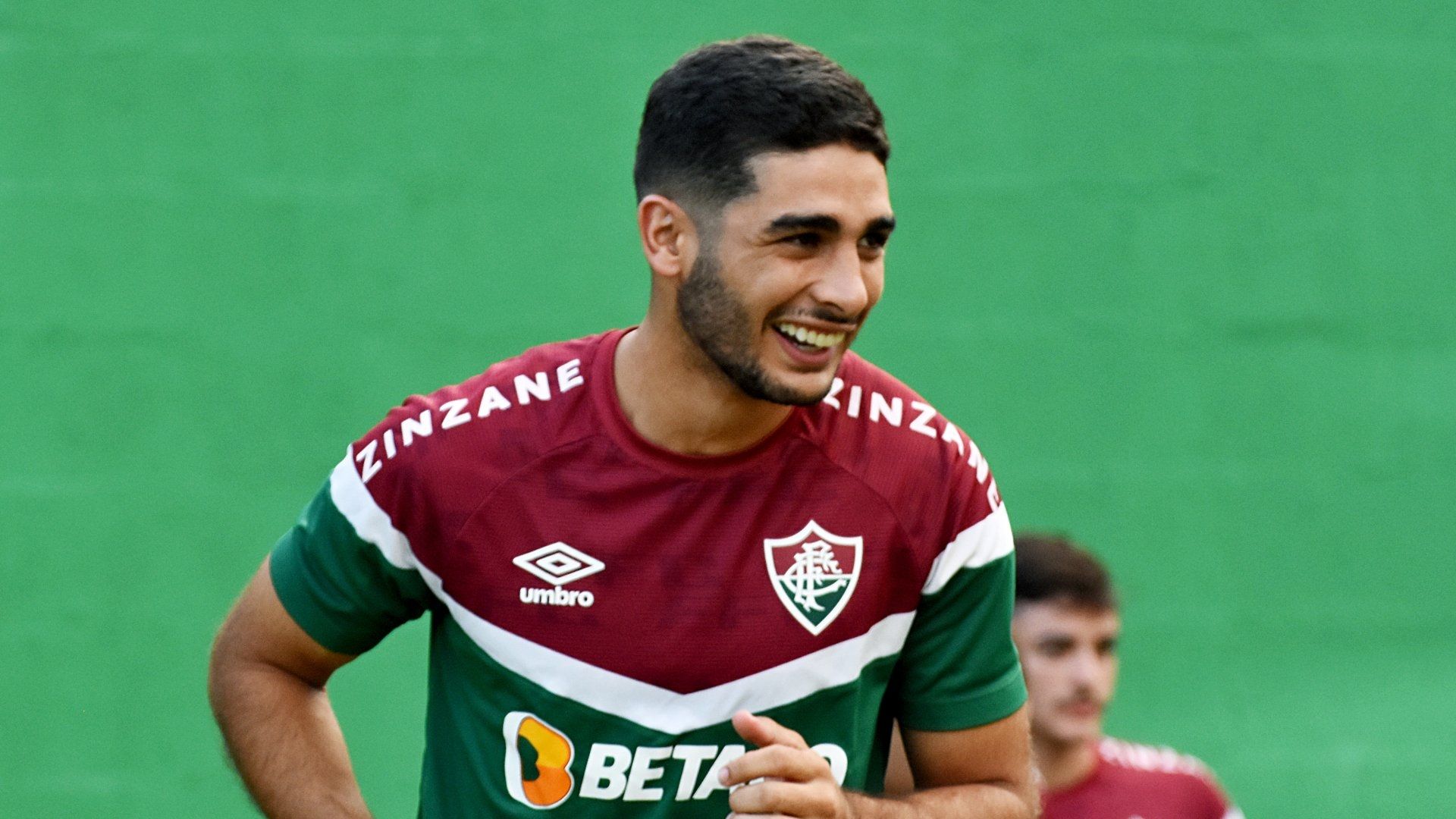 Michel Araújo, meia do Fluminense em treino da equipe, 2023