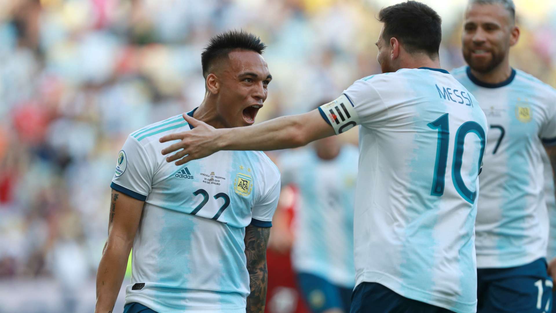 Lautaro Martínez Lionel Messi Argentina Venezuela Copa America 28062019