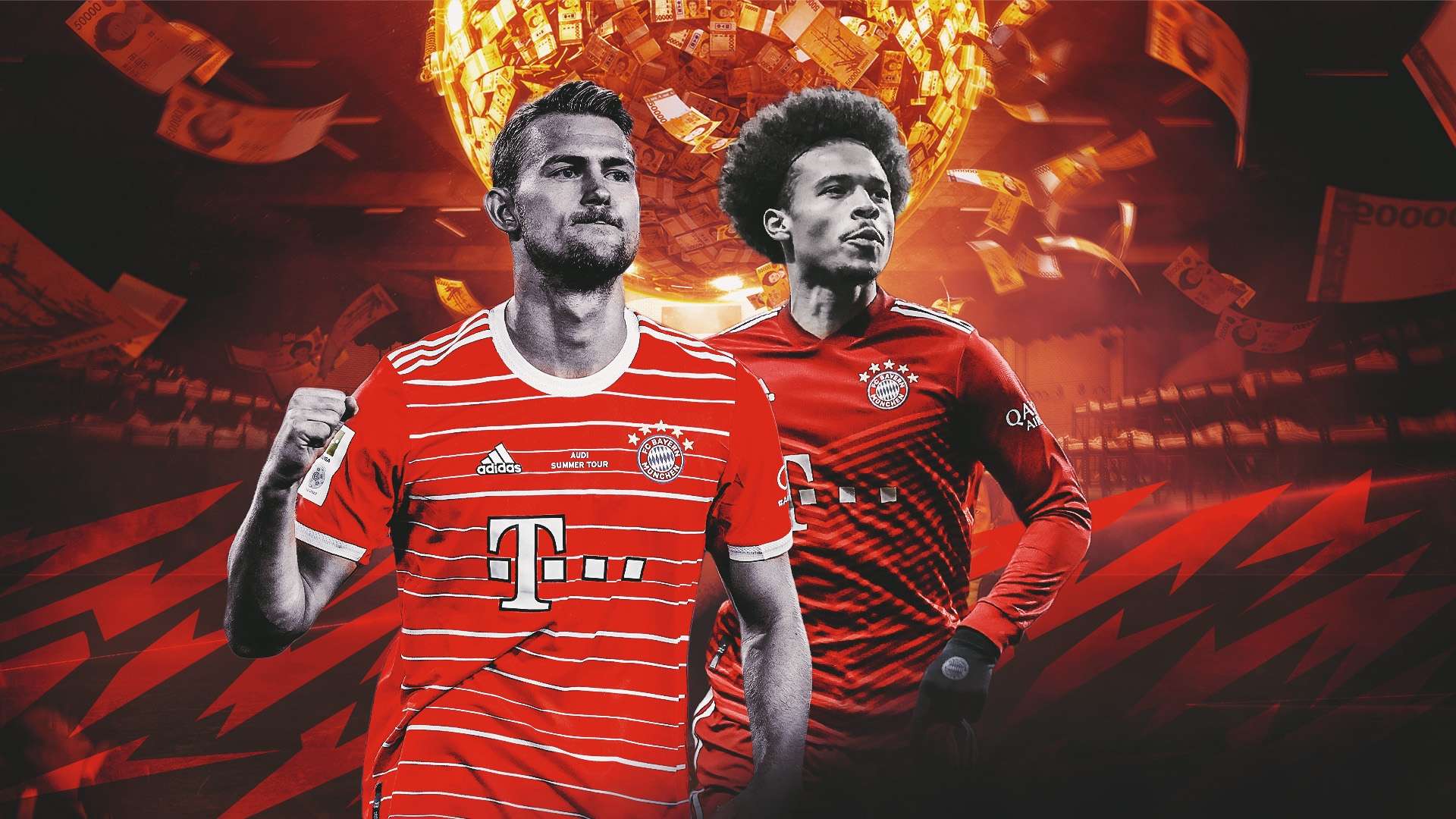 Bayern Munich stars De Ligt and Sane