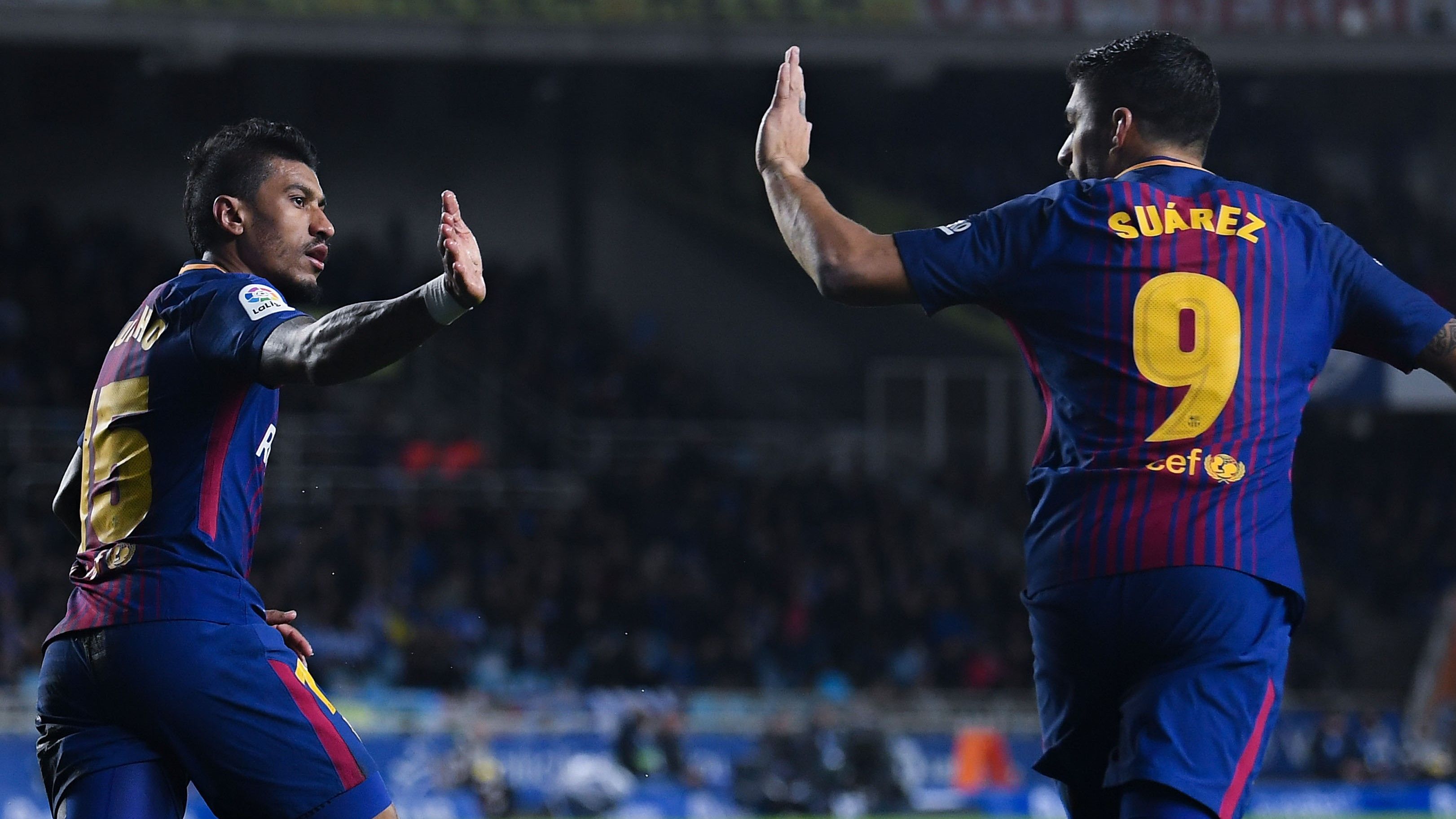 Paulinho Luis Suarez Real Sociedad Barcelona LaLiga 14012018