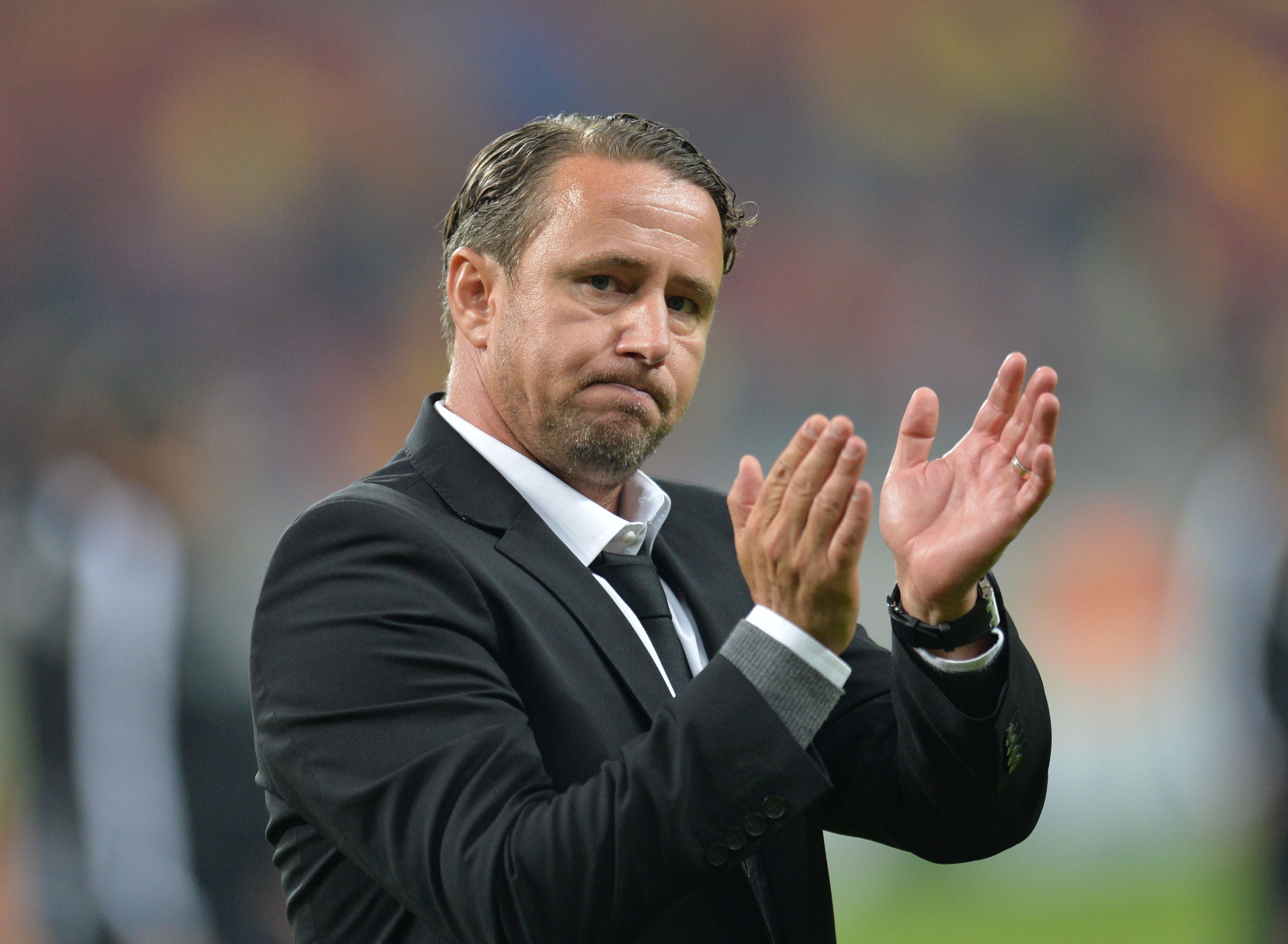 Laurentiu Reghecampf applauds his Steaua side against Basel