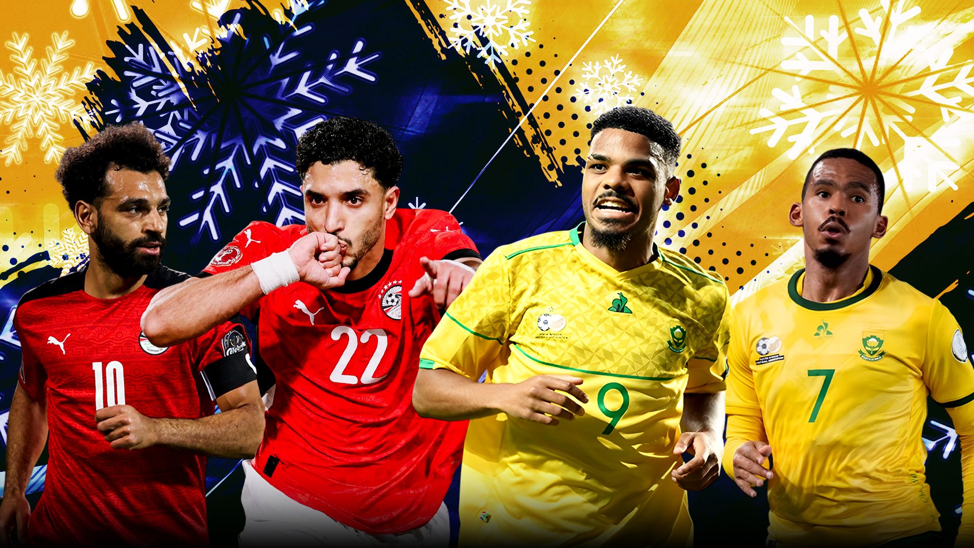 Mo Salah & Omar Marmoush, Egypt, Lyle Foster & Oswin Appollis, South Africa 16-9