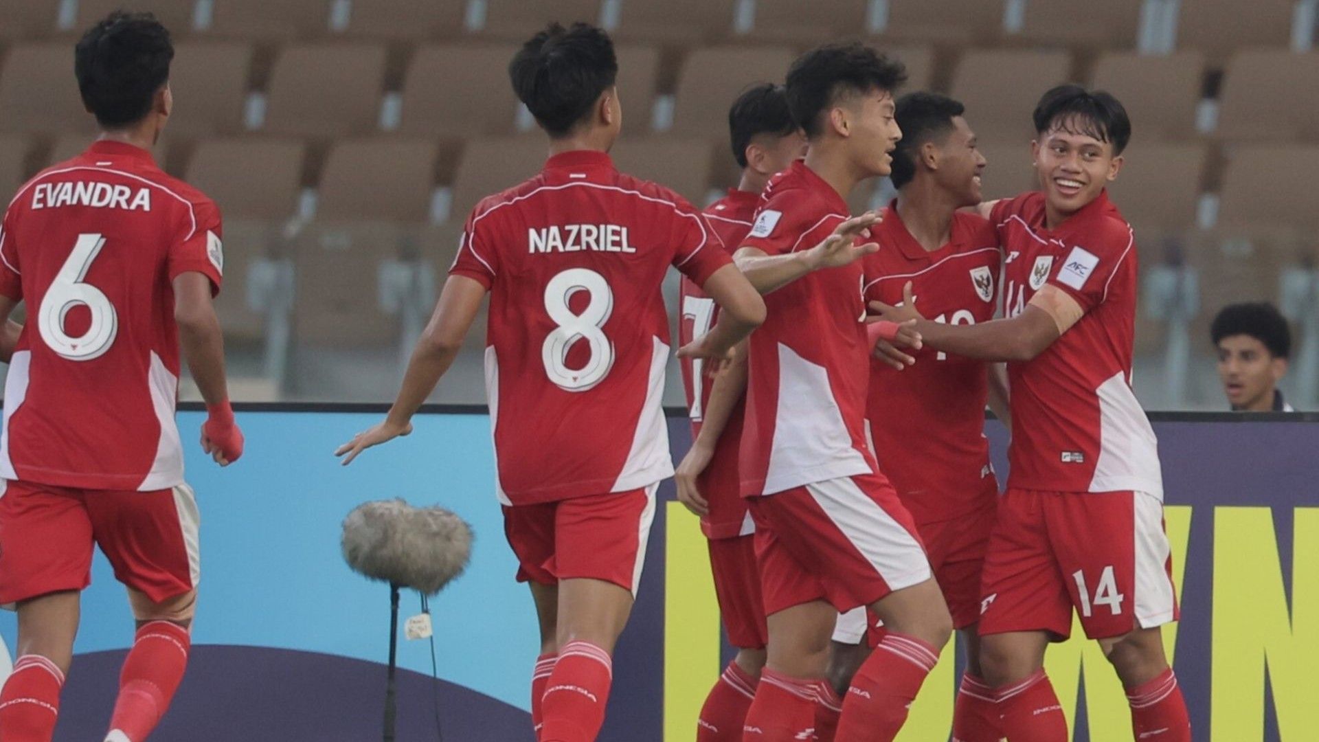 Selebrasi timnas Indonesia U-17 vs Yaman U-17 07042025