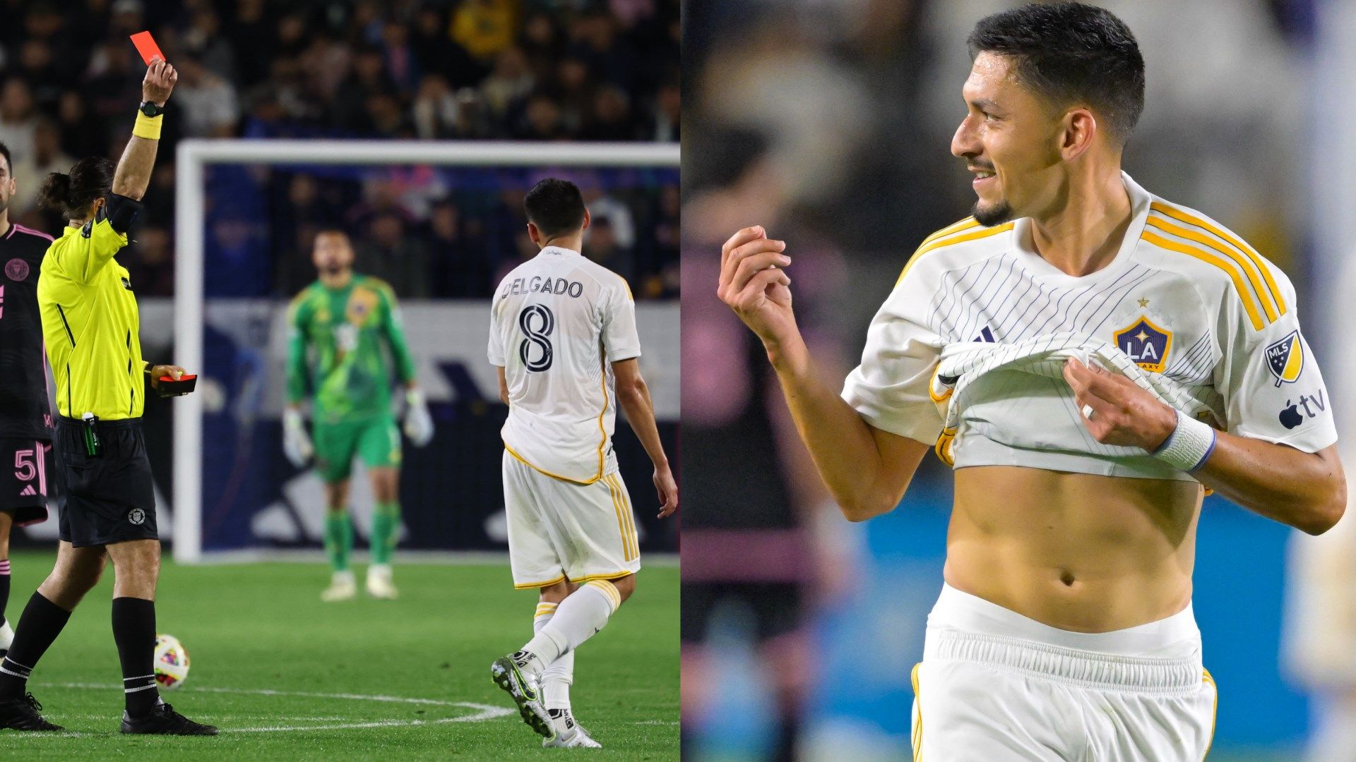 Mark Delgao red card split La Galaxy vs Inter Miami