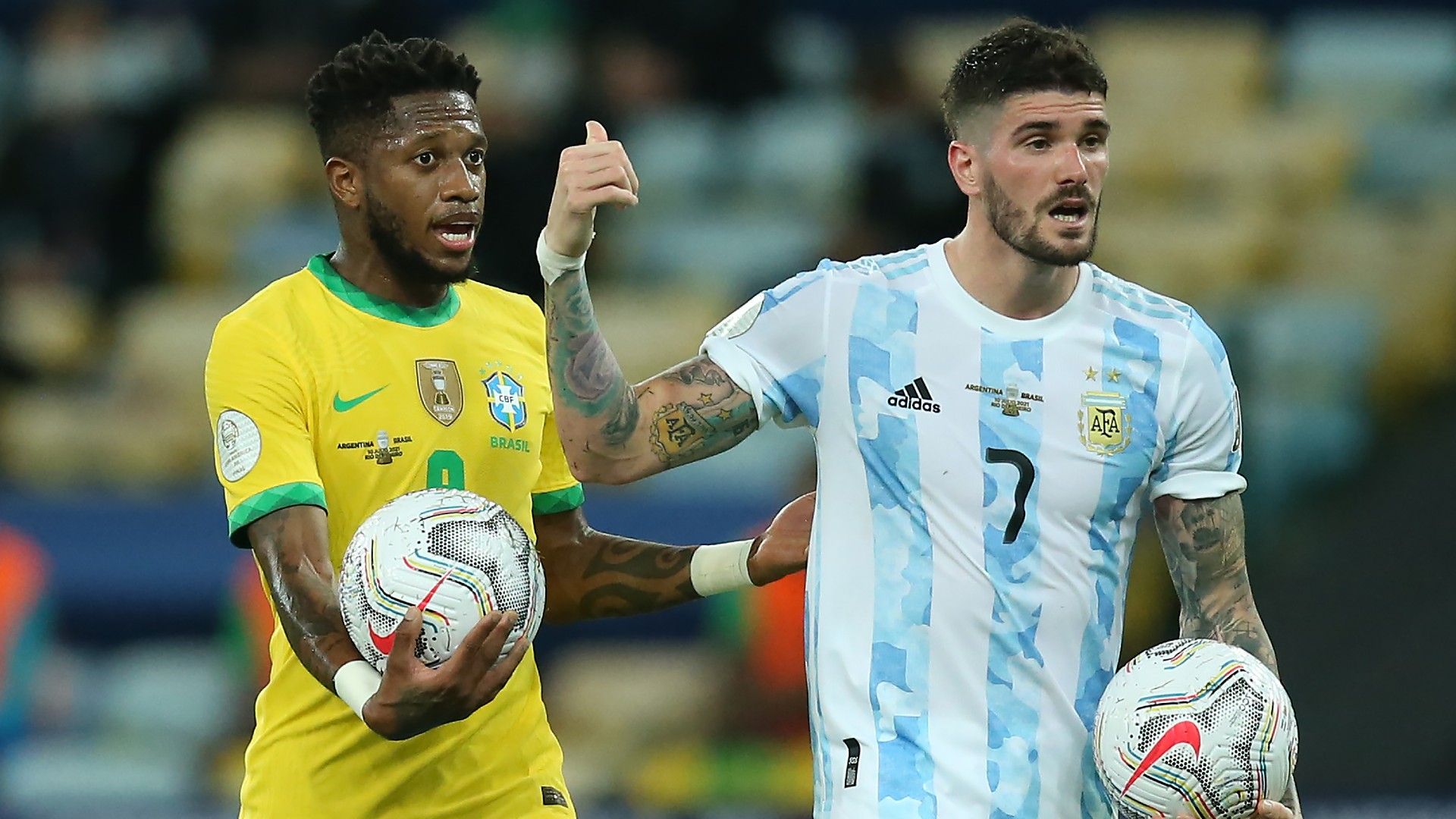 Rodrigo De Paul Argentina Brazil Copa America Final 10072021