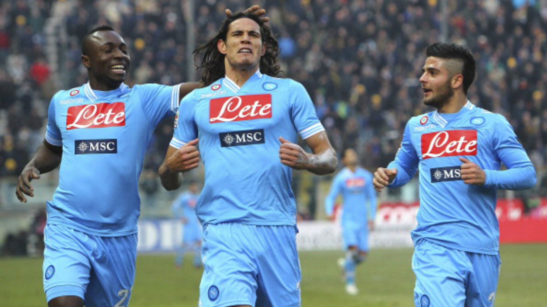 Pablo Armero Edinson Cavani Lorenzo Insigne Napoli Parma Seria A 27012013