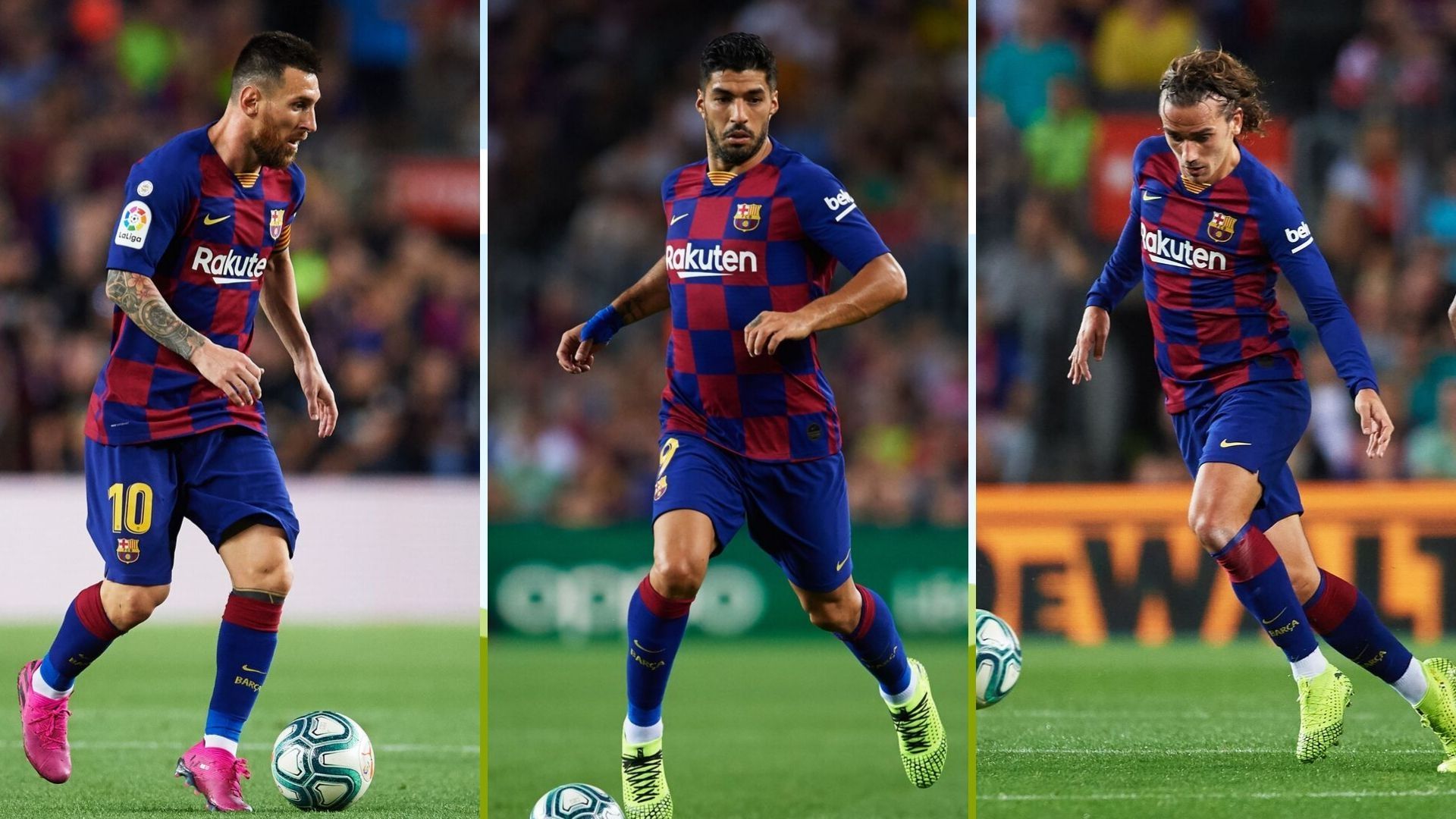 Messi, Suárez y Griezmann, Barcelona