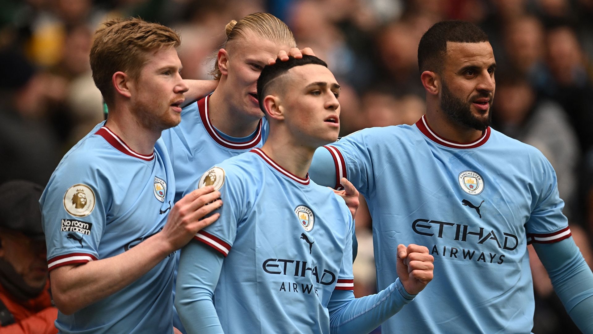 Phil Foden congratulated Manchester City Newcastle Premier League 2022-23