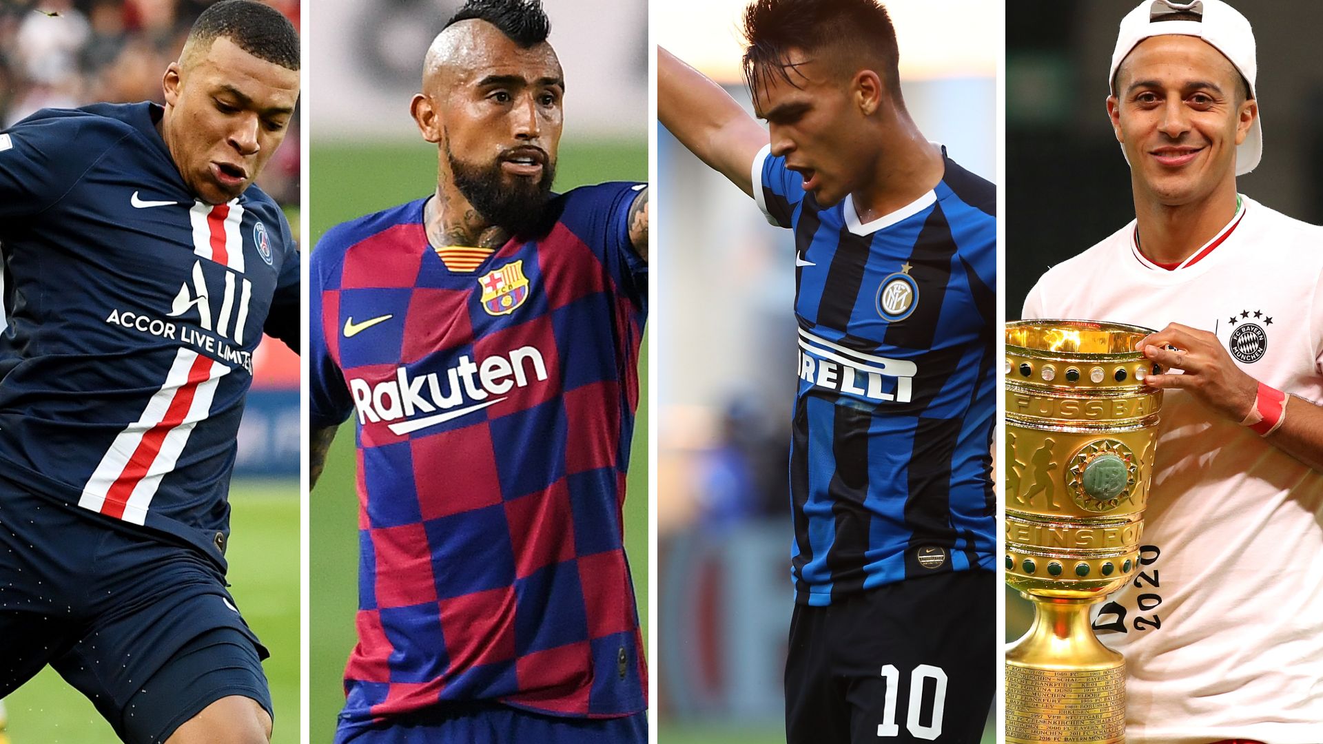 Mbappe, Vidal, Lautaro y Thiago