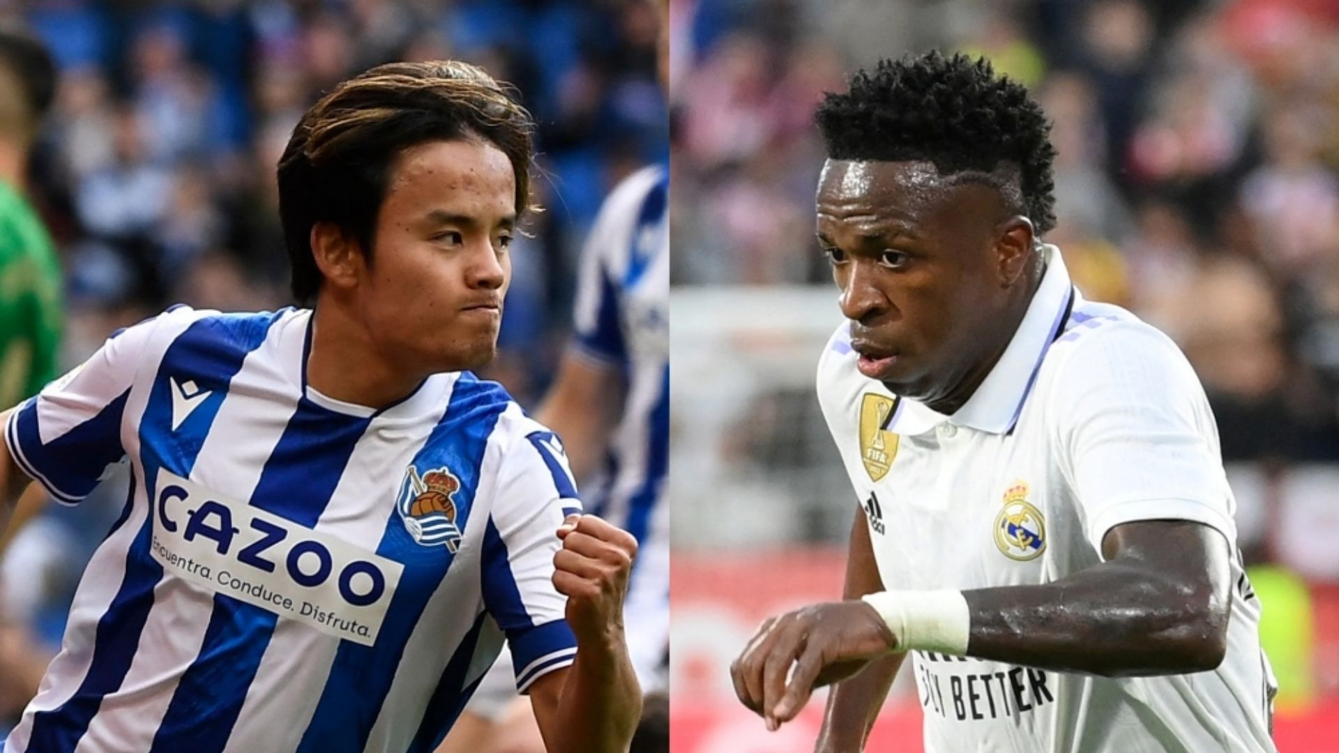 Takefusa Kubo Real Sociedad Vinicius Junior Real Madrid