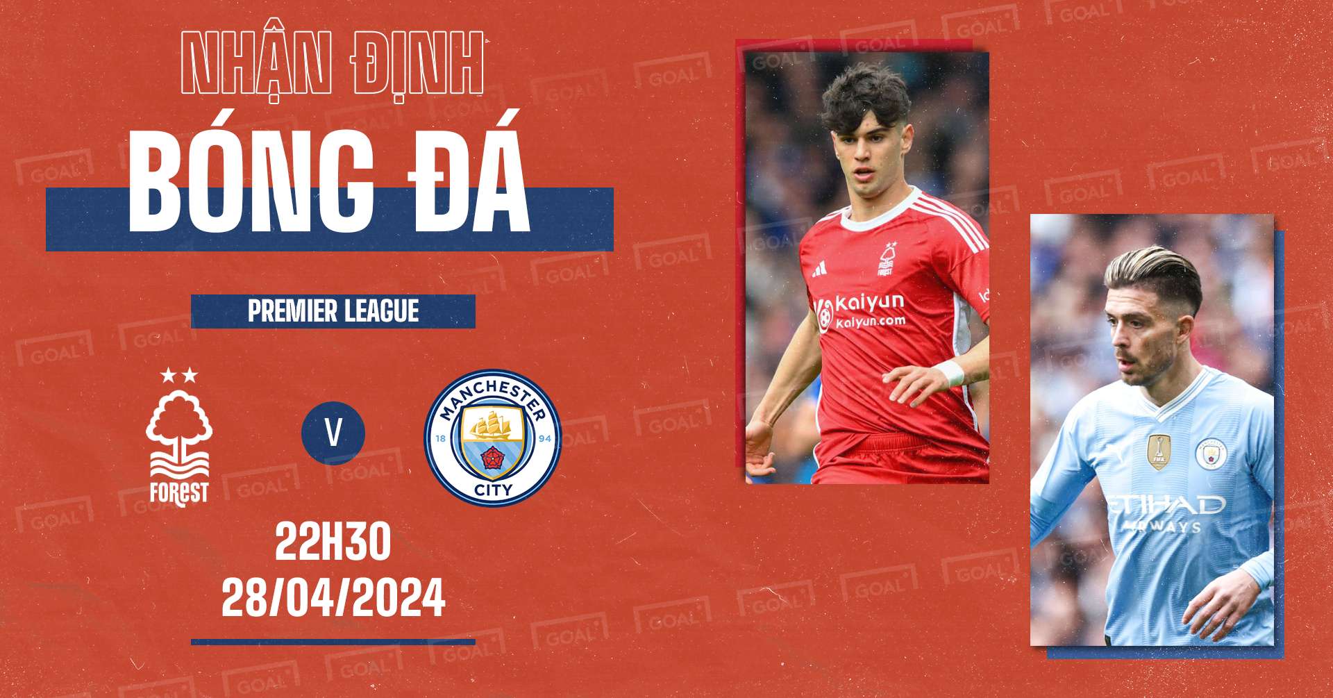 Nottingham Forest vs Manchester City Premier League 2023-24 GFX