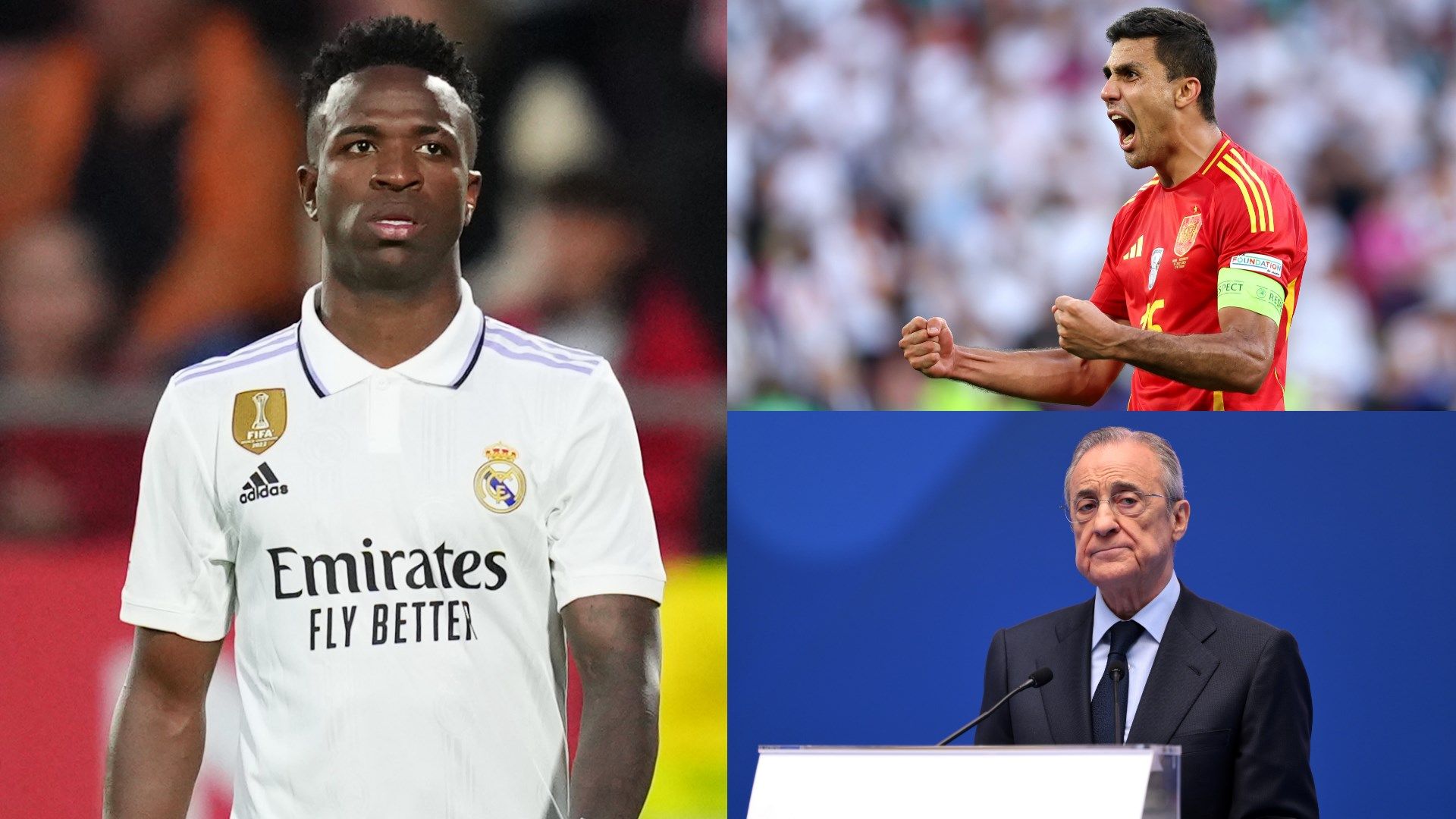 Vinicius Junior Rodri Florentino Perez Real Madrid Spain