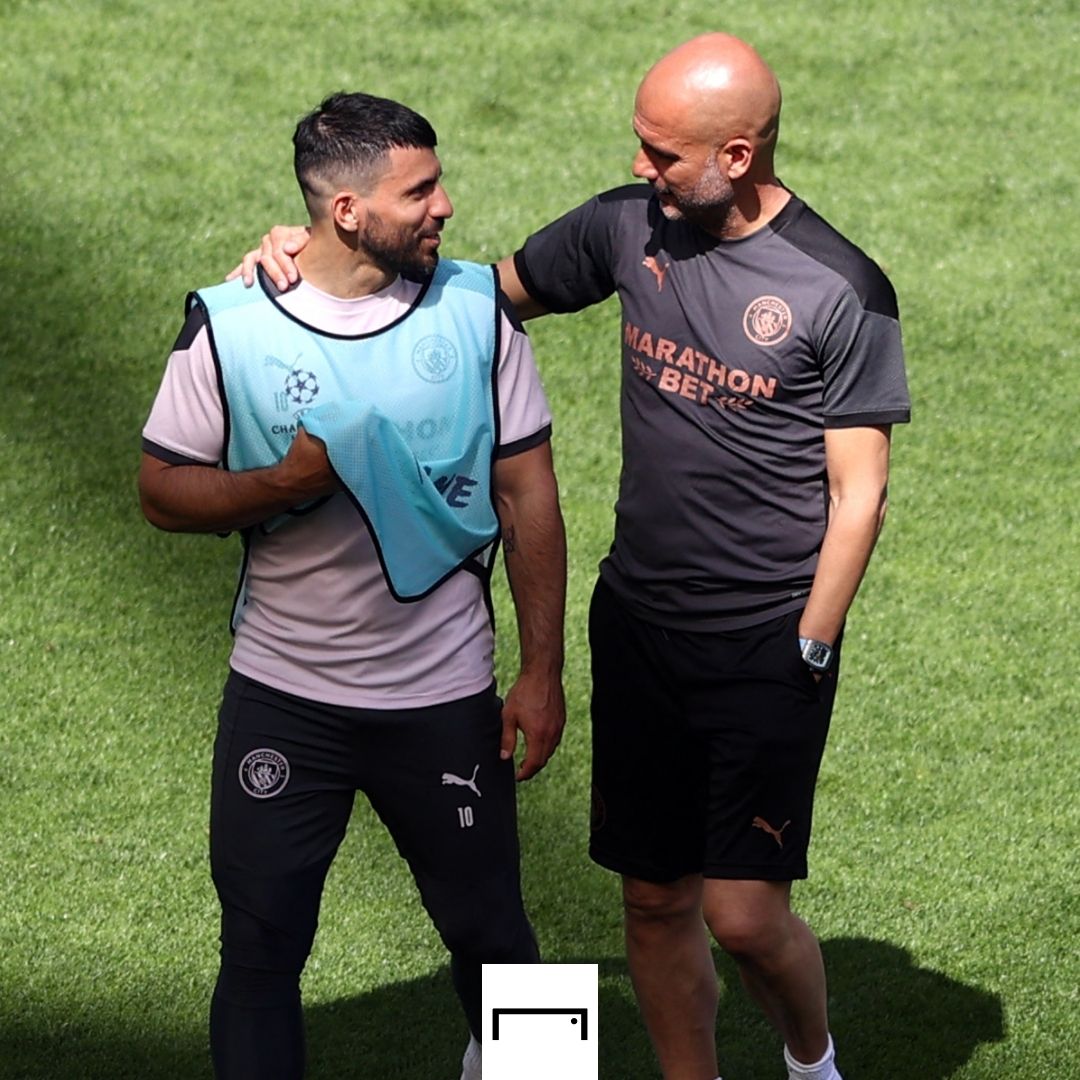Sergio Aguero Pep Guardiola GFX