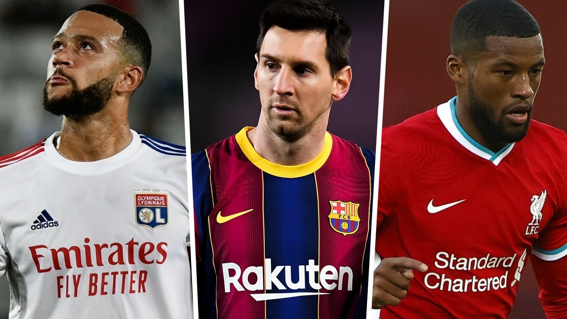 Memphis Depay Lionel Messi Georginio Wijnaldum 2020