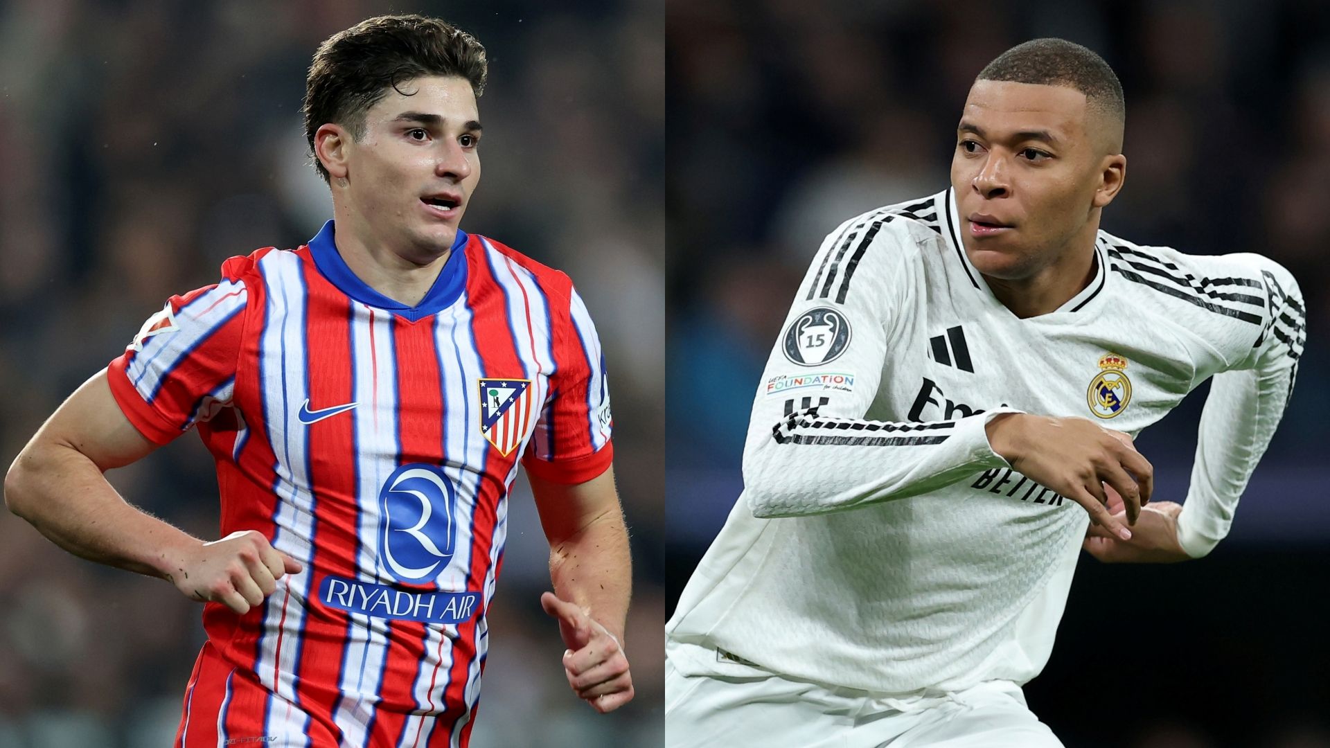 Julian Alvarez Atletico de Madrid Kylian Mbappe Real Madrid