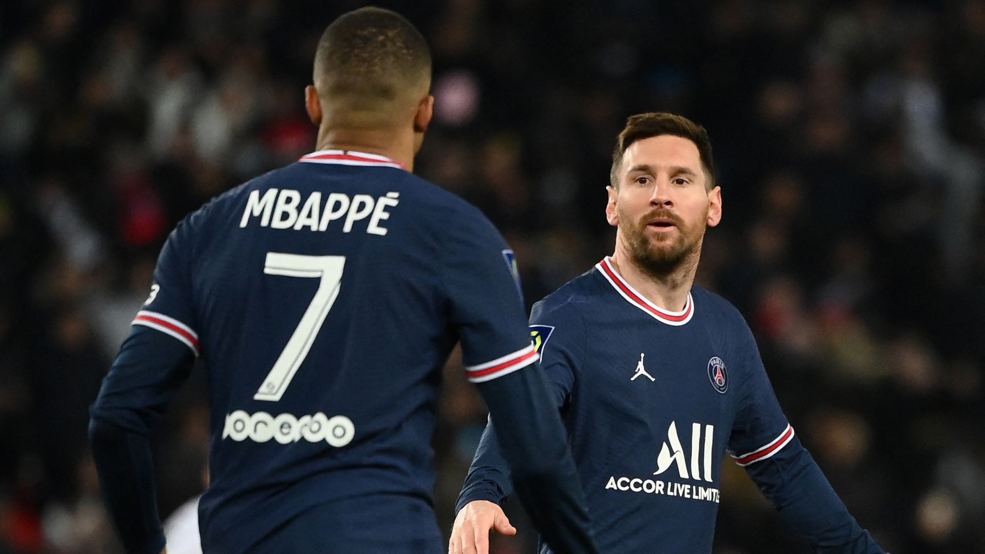 Kylian Mbappe Lionel Messi PSG
