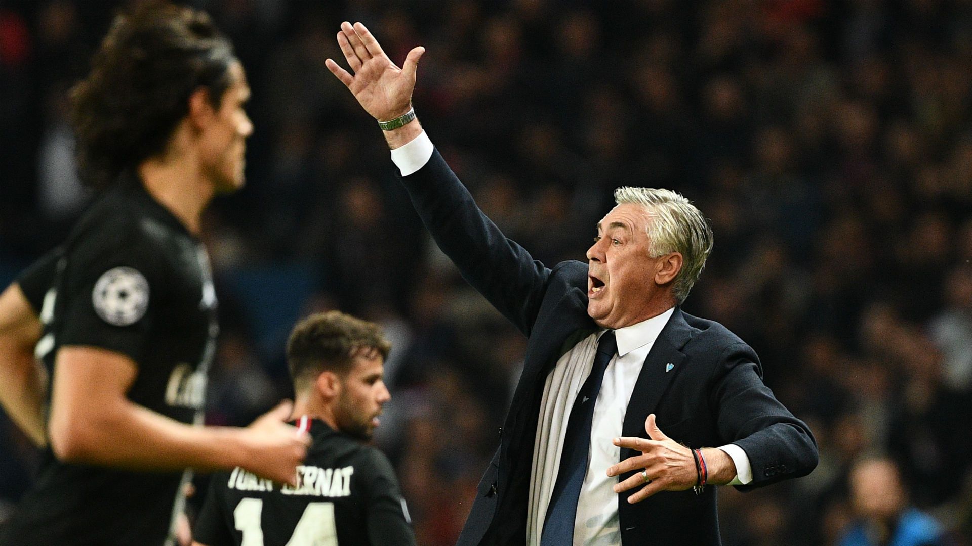 Carlo Ancelotti PSG Napoli UEFA Champions League 24102018