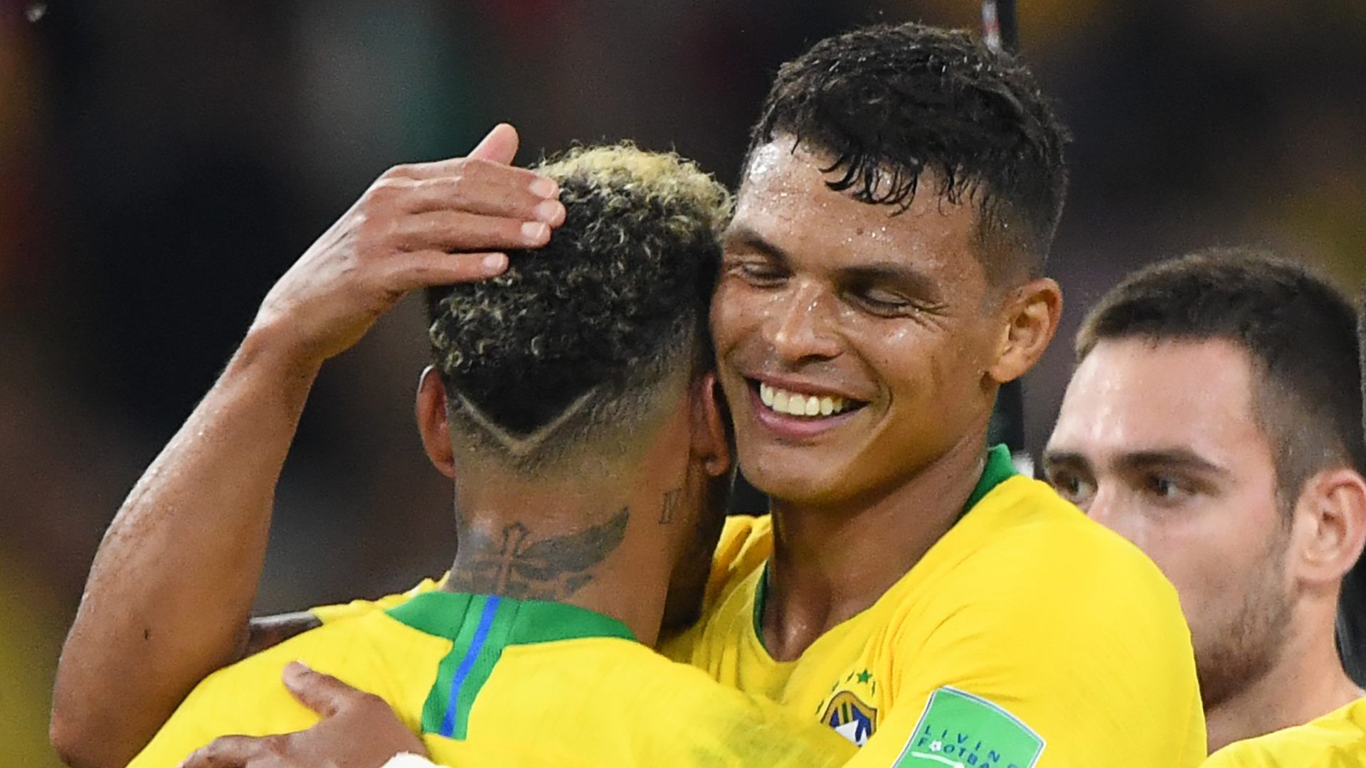 Copa 2018 Brasil x Sérvia Thiago Silva e Neymar