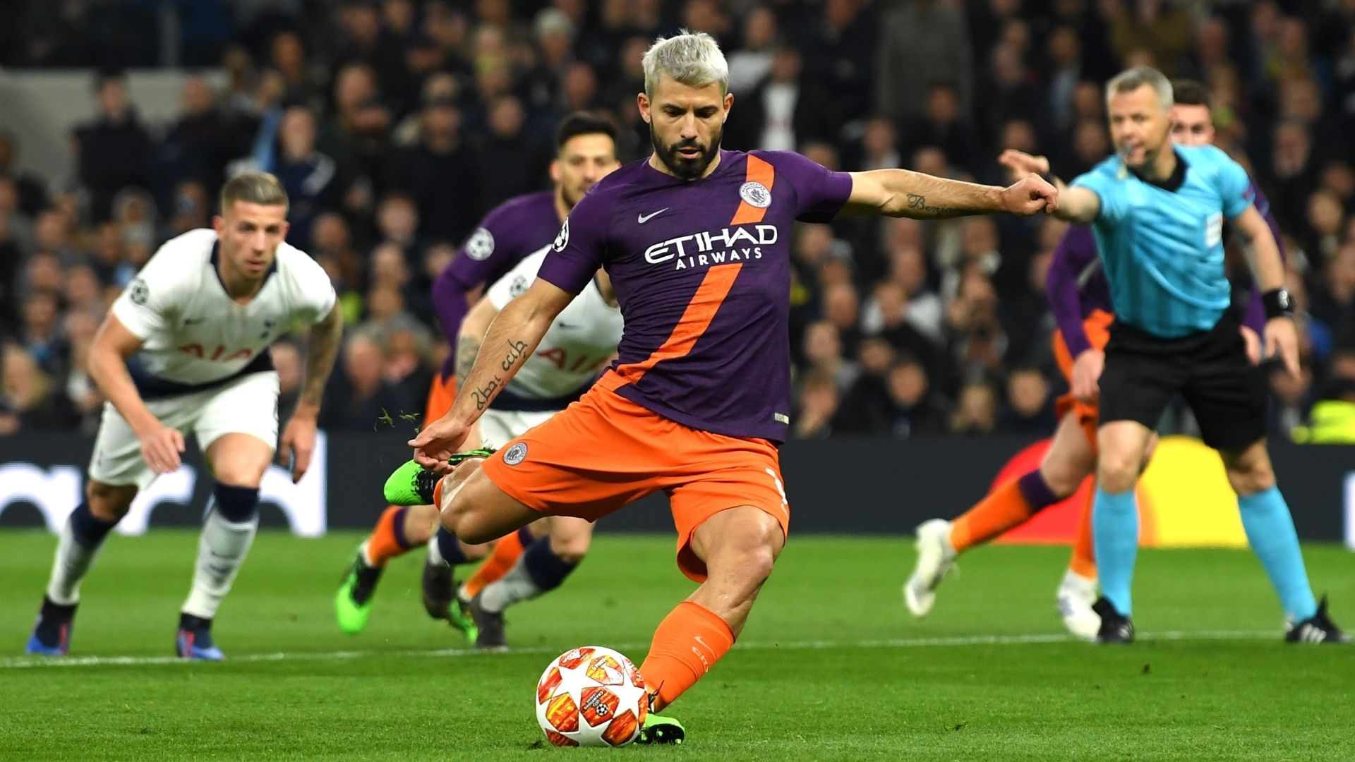 Sergio Aguero, Tottenham vs Man City, UCL 2018-19