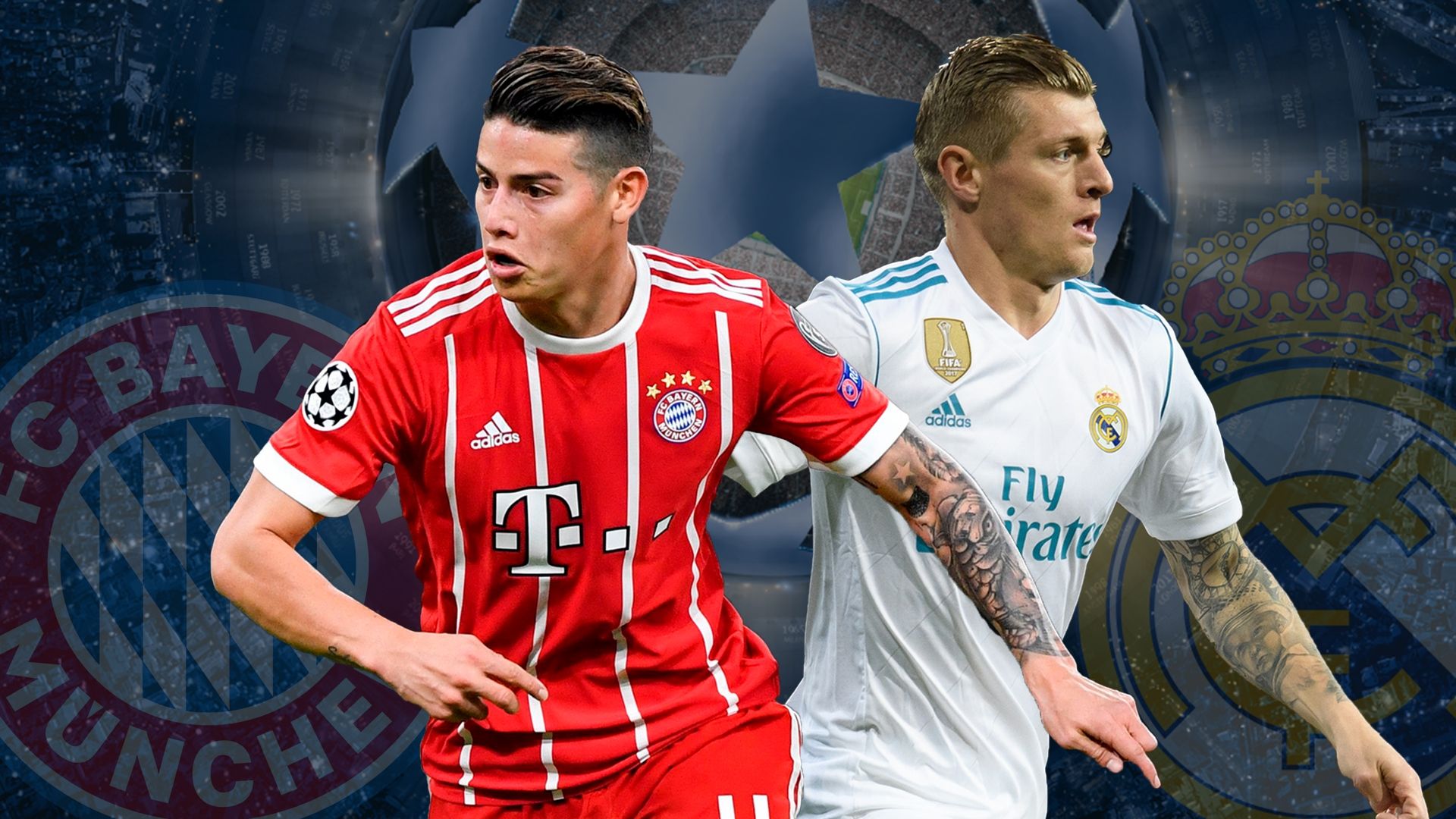 GFX James Rodriguez Toni Kroos Bayern Munchen Real Madrid