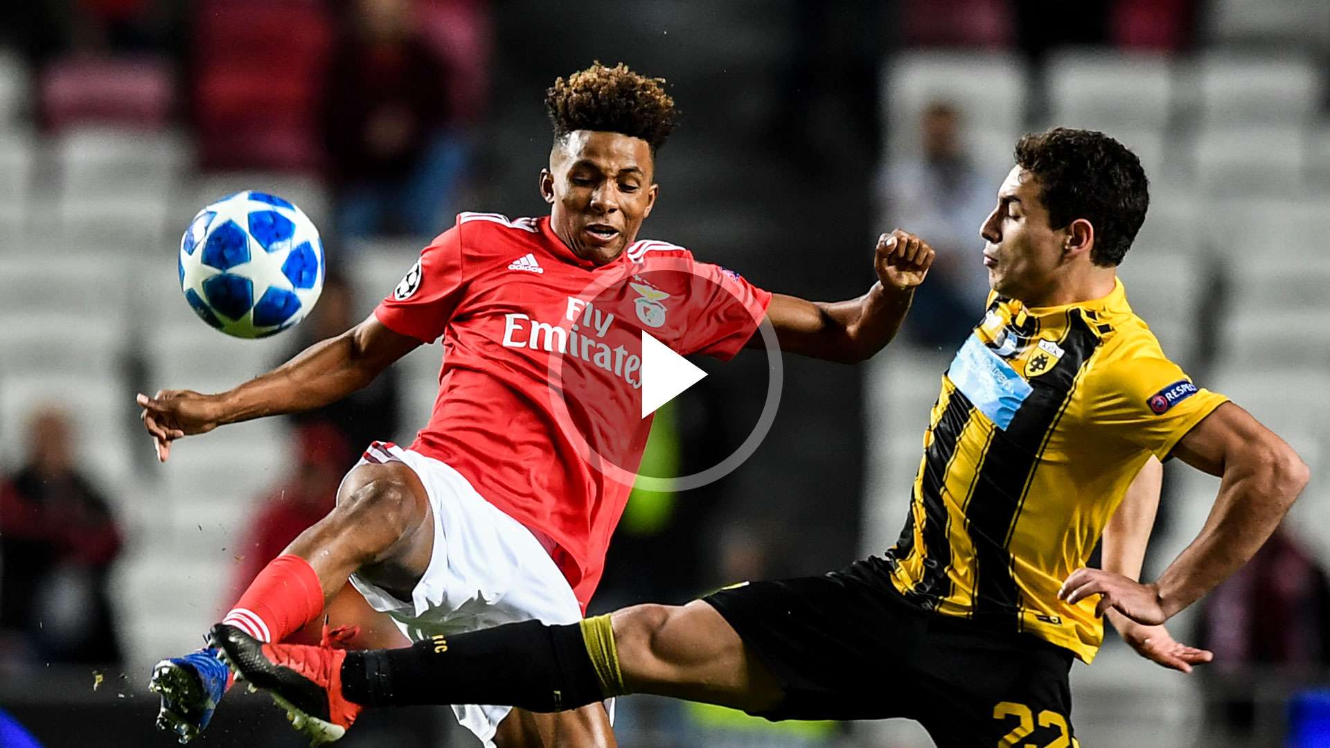 GFX Playbutton Benfica Athen Champions League 12122018