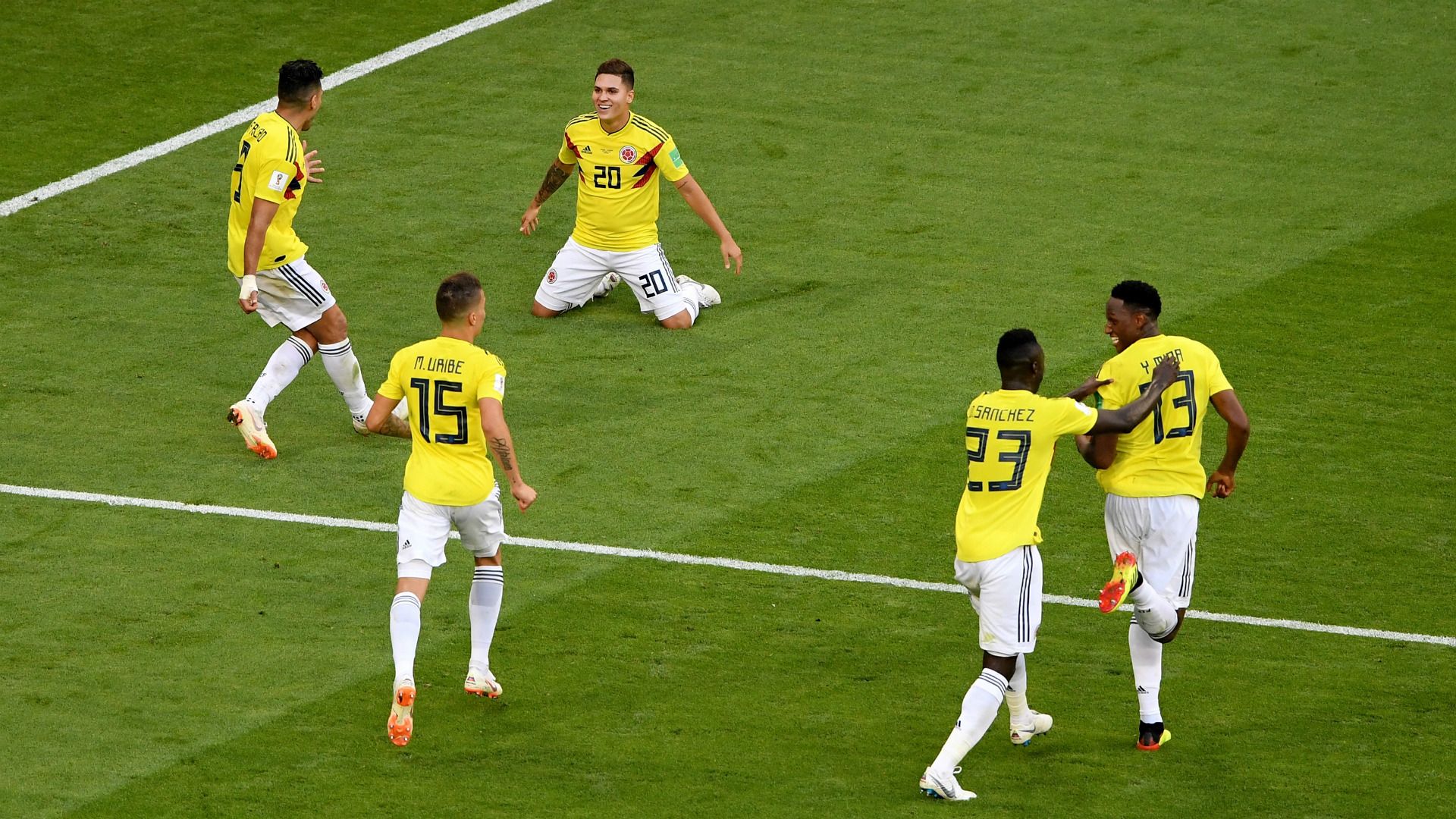 festejo Colombia Senegal WC Russia 28062018