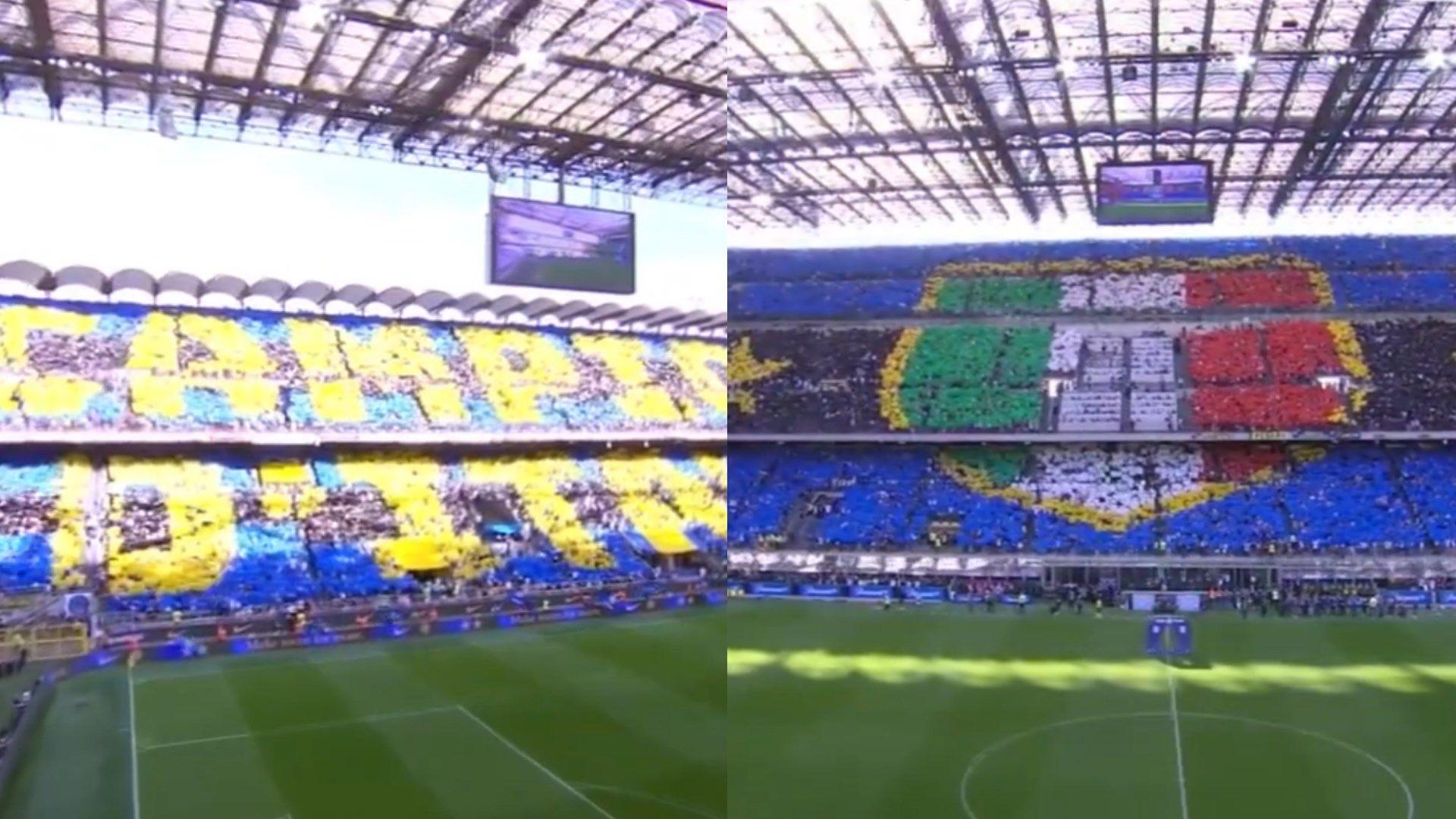 Coreografia tifosi Inter Lazio