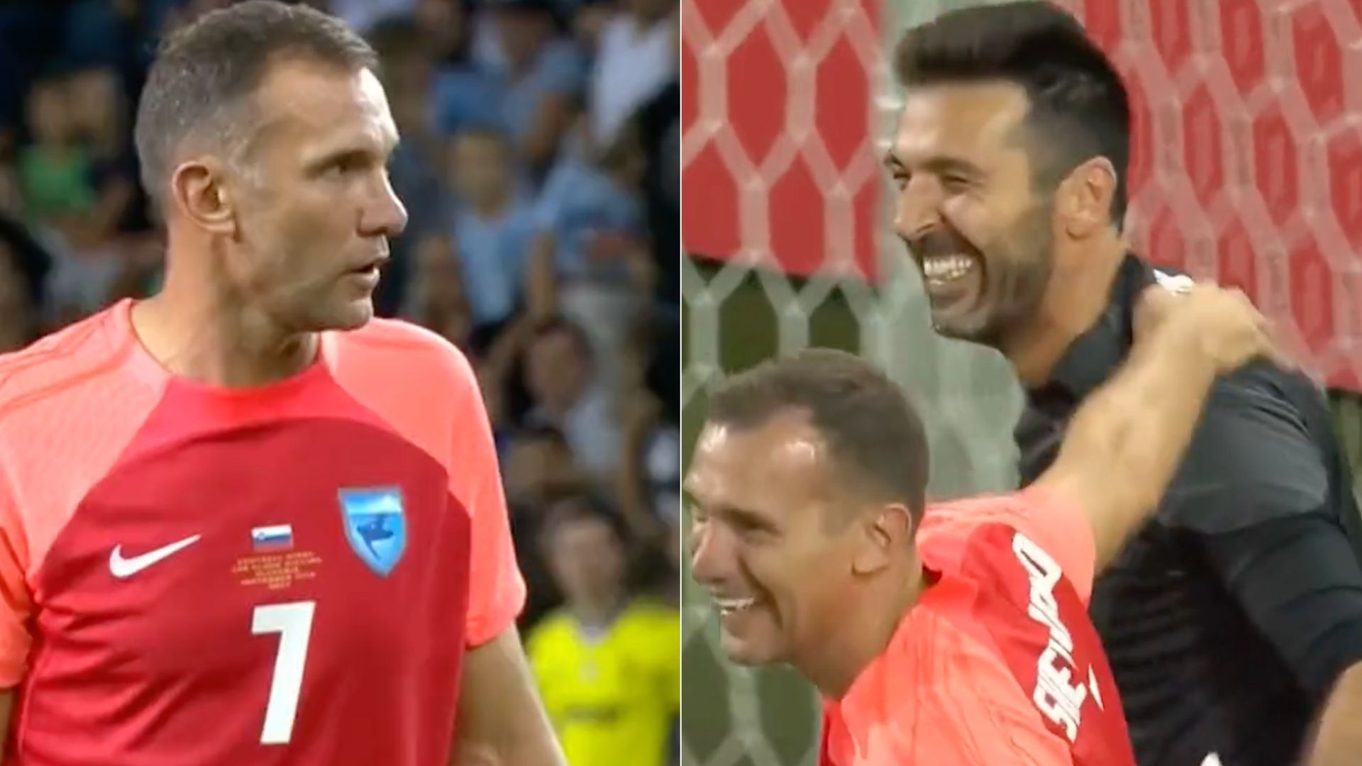 Shevchenko Buffon Slovenia beneficenza