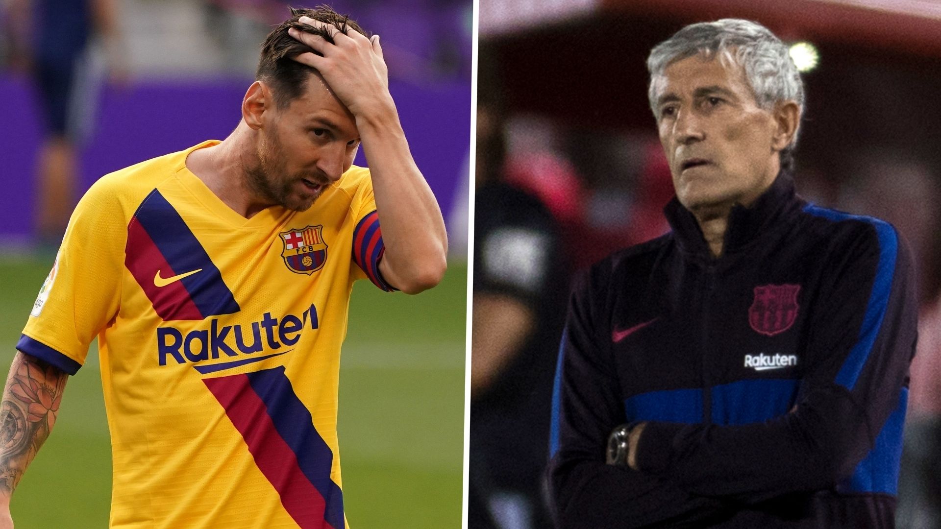 Lionel Messi Quique Setien Barcelona