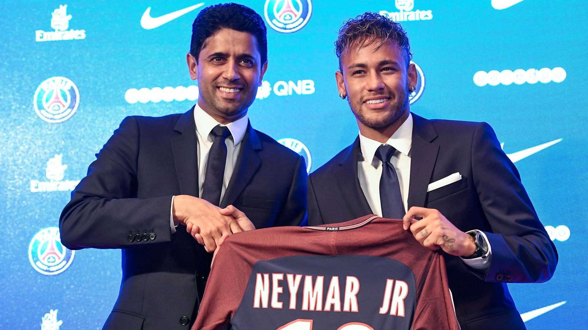 Neymar Nasser Al-Khelaifi PSG 04082017