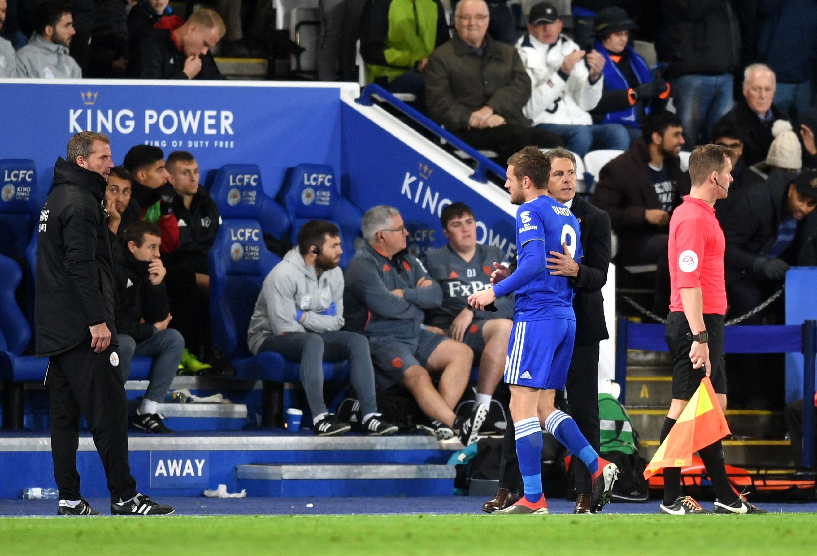 Jamie Vardy & Claud Puel