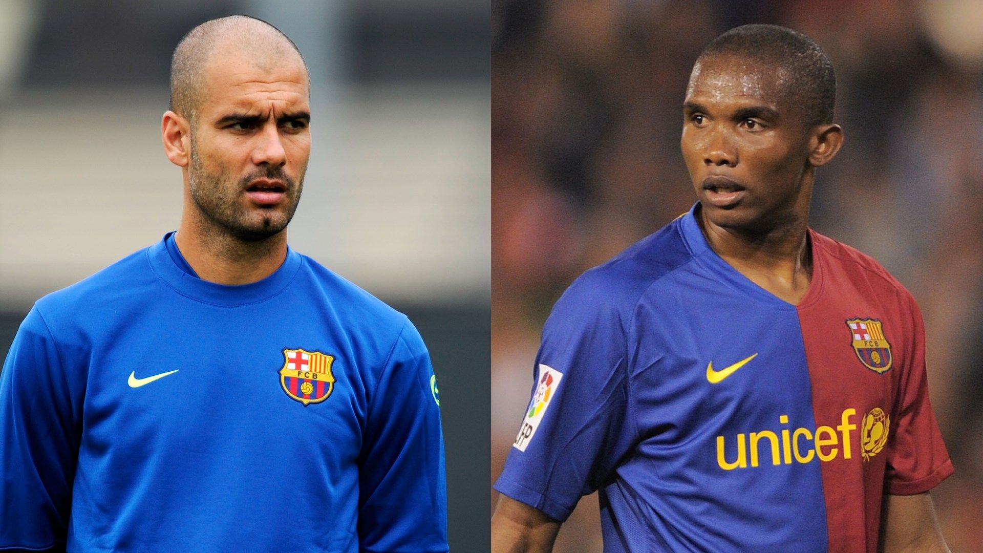 Pep Guardiola Samuel Eto'o Barcelona 2009 GFX