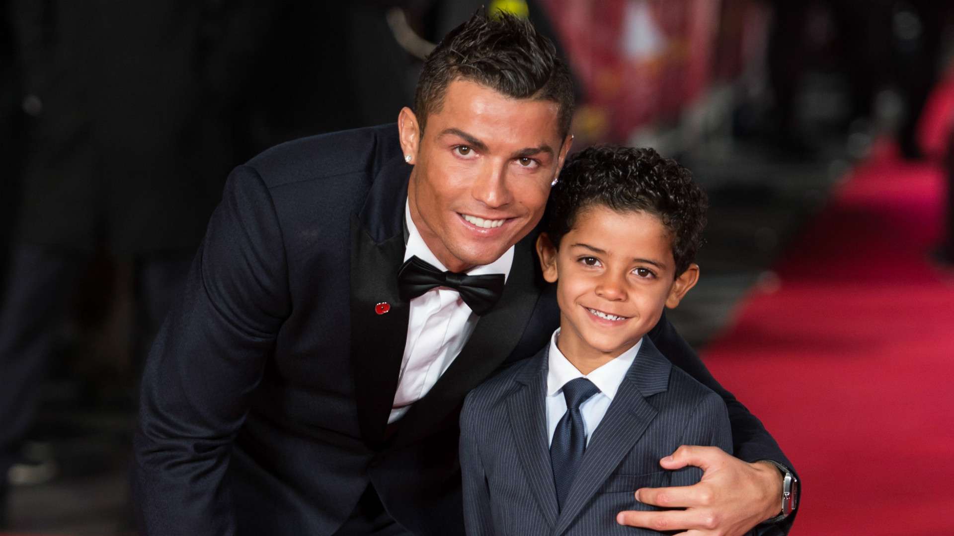 Cristiano Ronaldo and son movie premiere